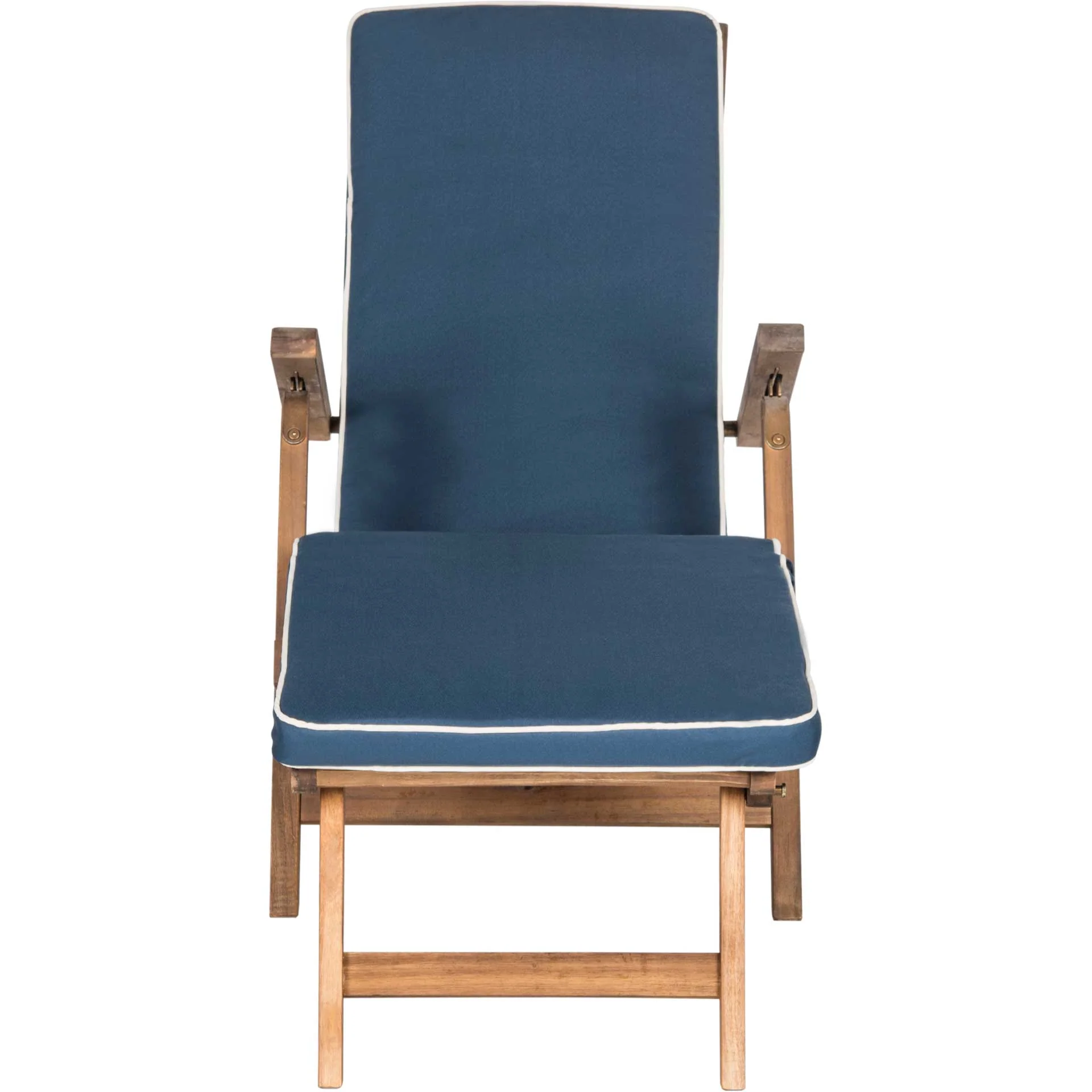 Palm Lounge Chair Teak Brown/Navy - Image 2