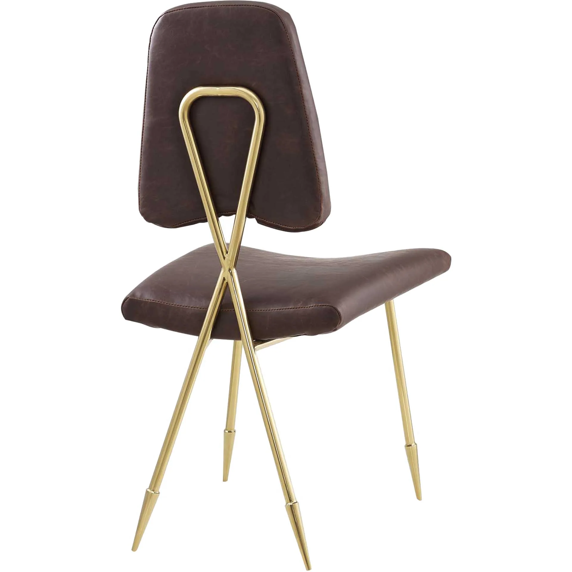 Palmer Faux Leather Dining Side Chair Brown - Image 3