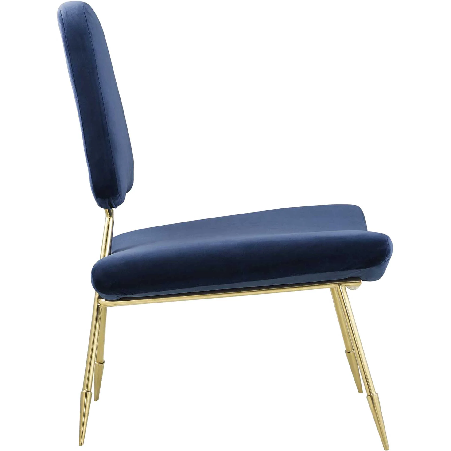 Palmer Upholstered Velvet Lounge Chair Navy - Image 2