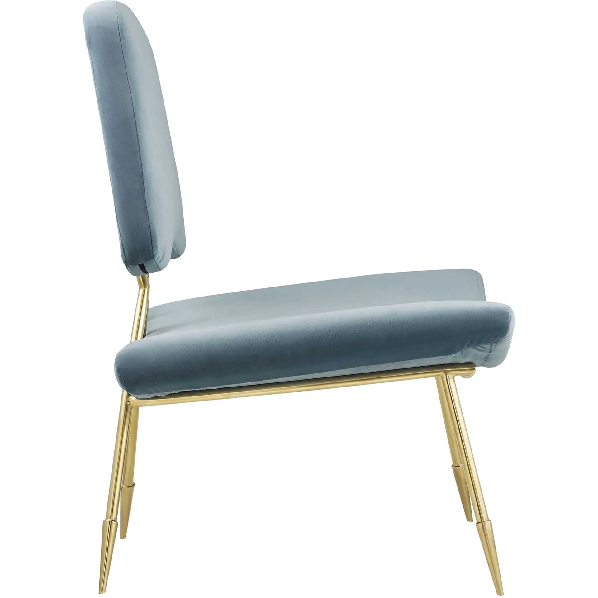 Palmer Upholstered Velvet Lounge Chair Sea Blue - Image 2