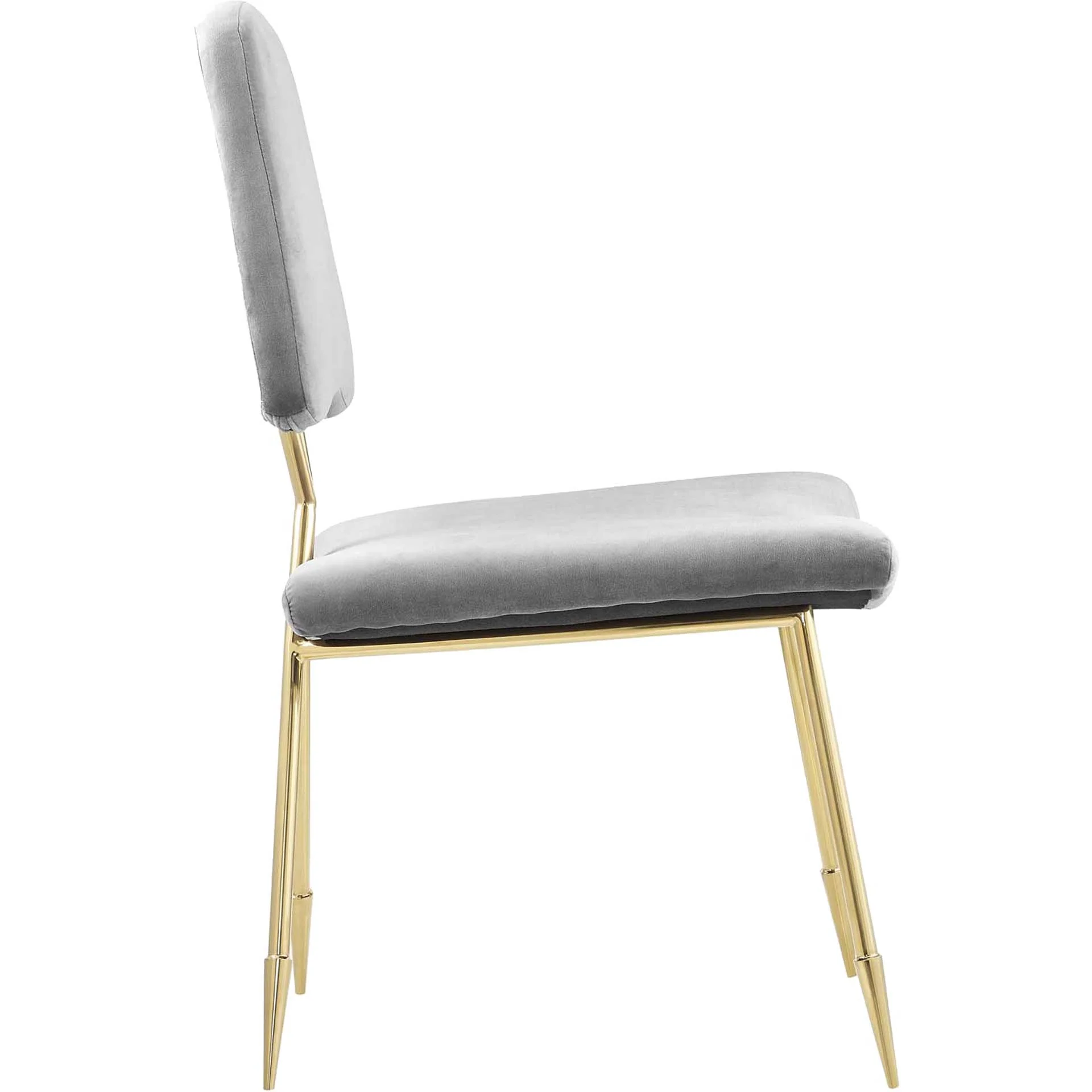 Palmer Upholstered Velvet Side Chair Gray - Image 2