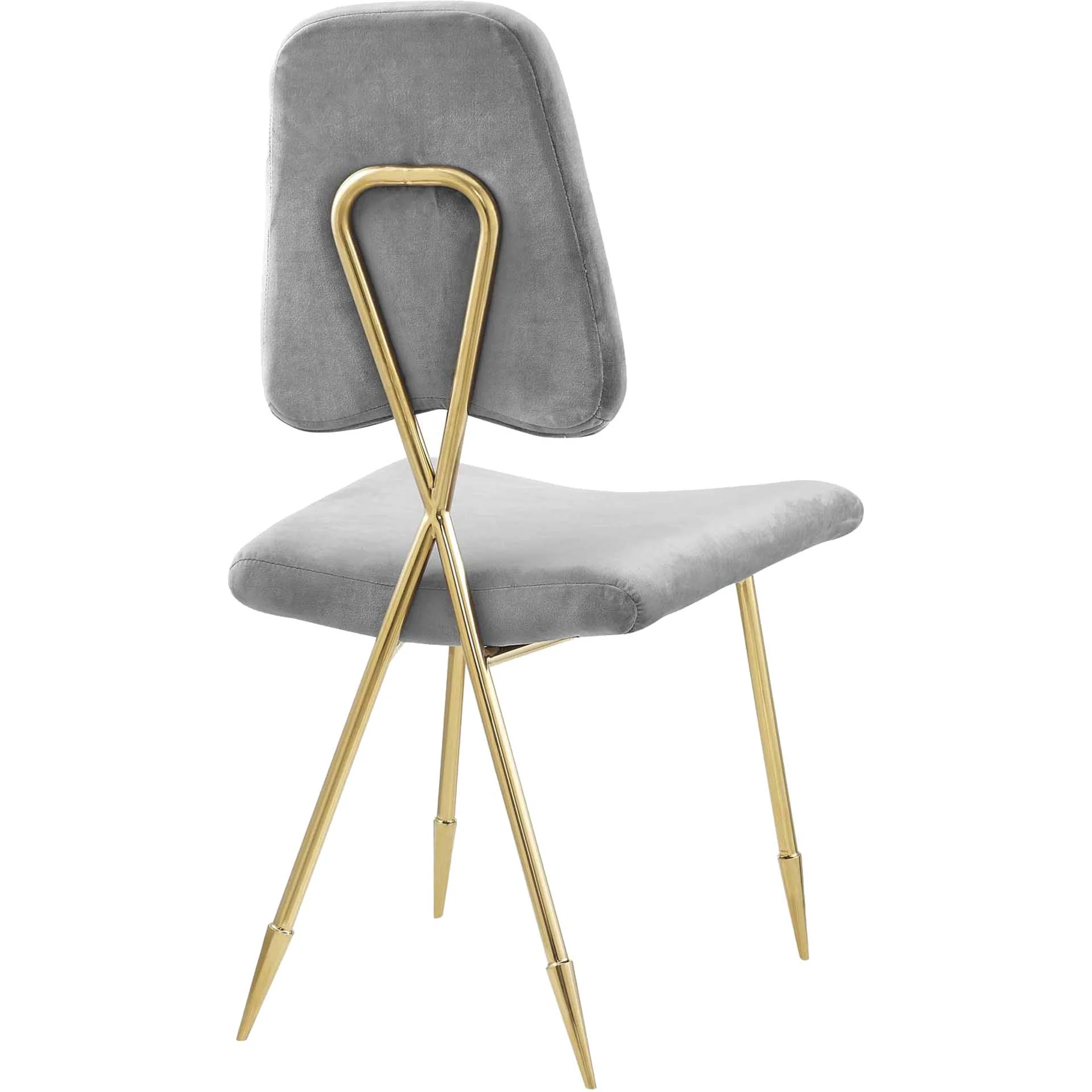 Palmer Upholstered Velvet Side Chair Gray - Image 3