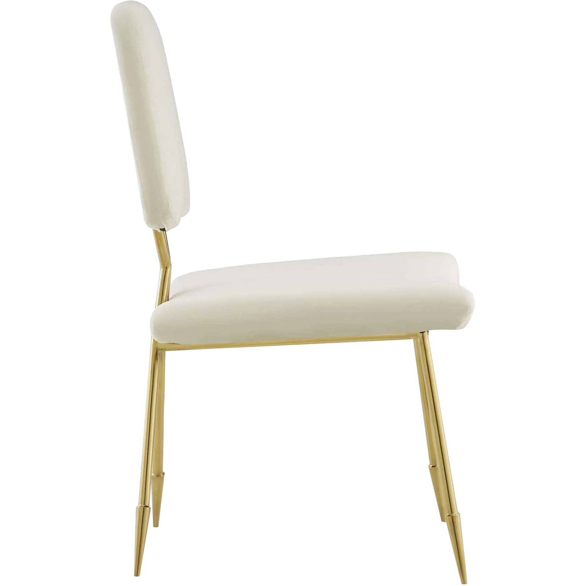 Palmer Upholstered Velvet Side Chair Ivory - Image 2