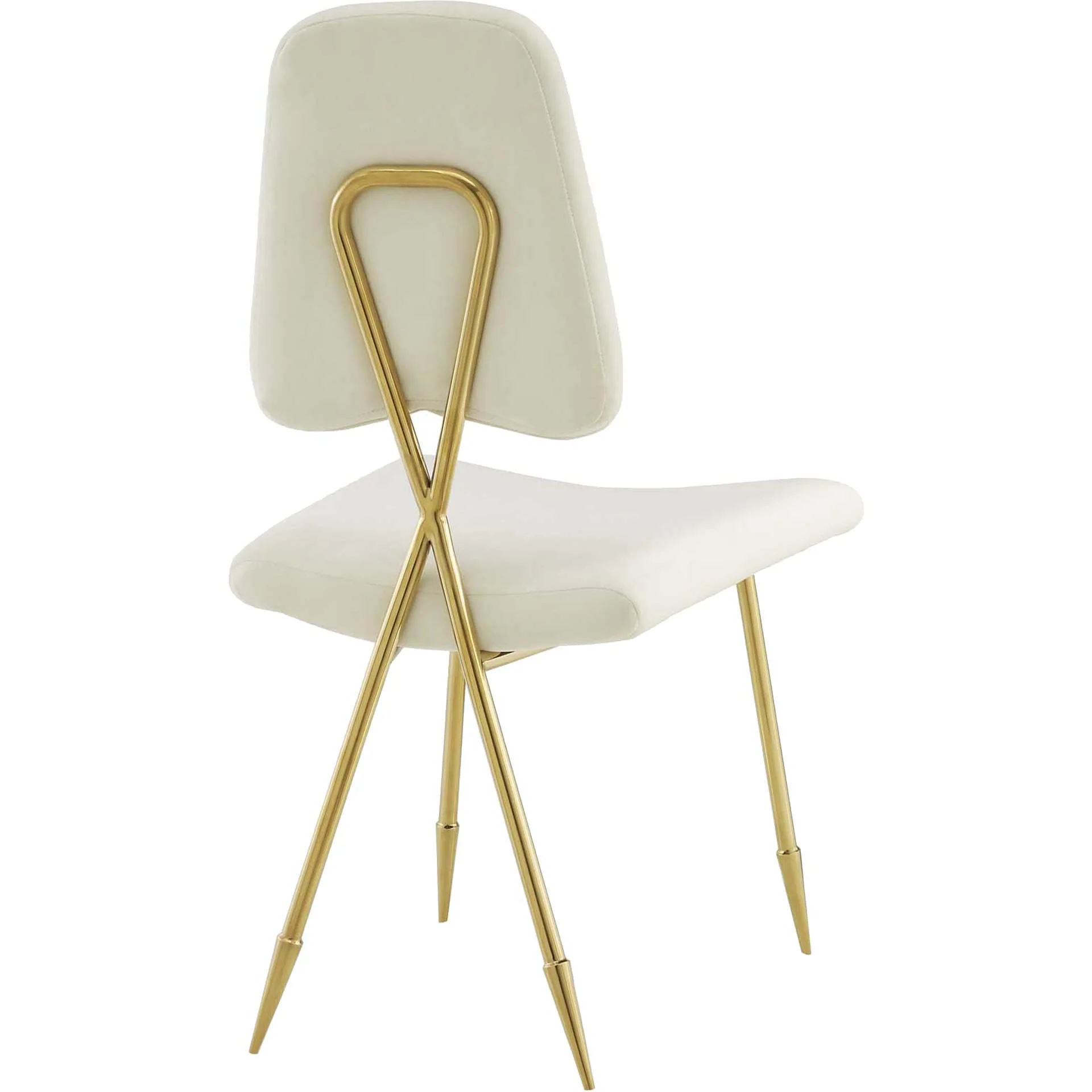 Palmer Upholstered Velvet Side Chair Ivory - Image 3