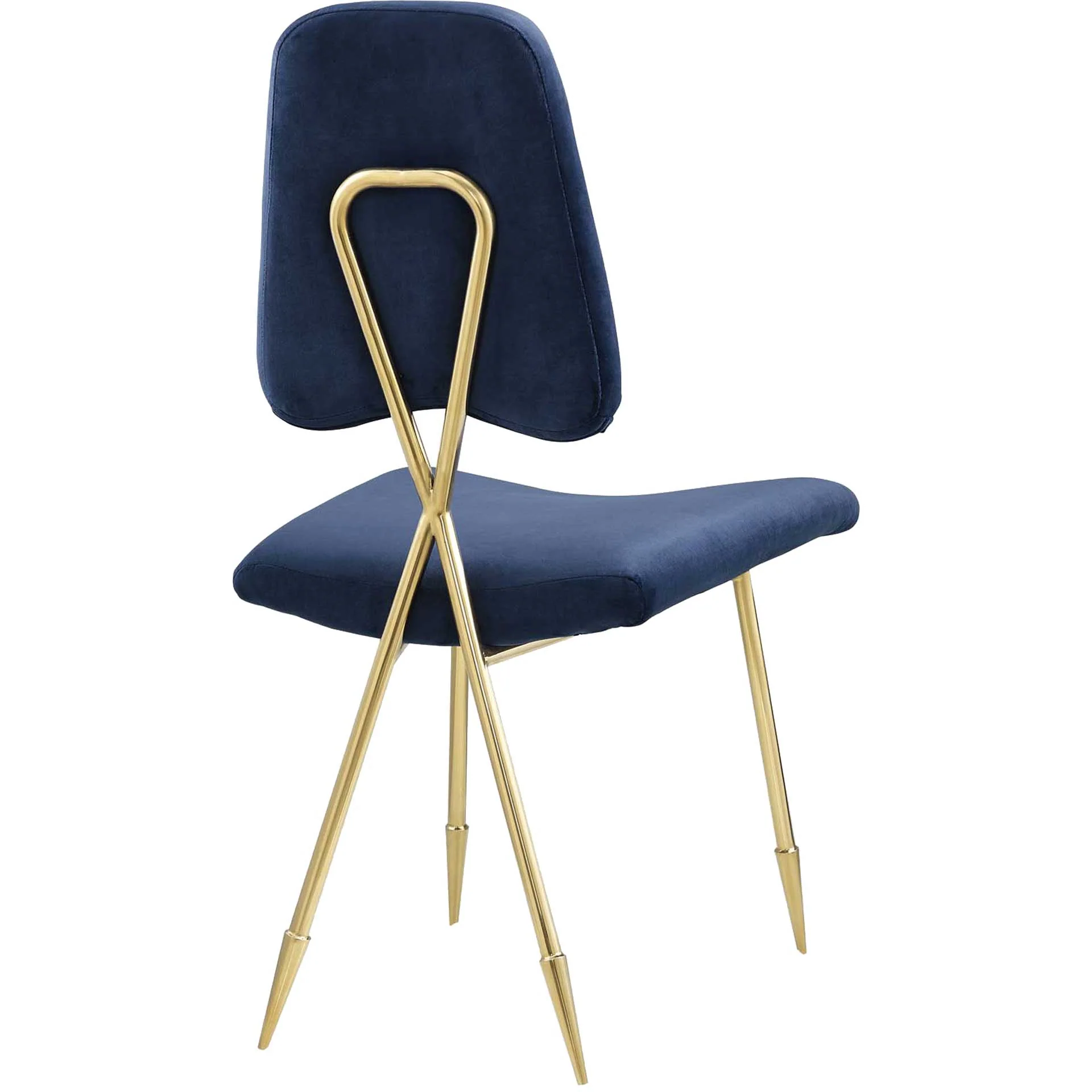 Palmer Upholstered Velvet Side Chair Navy - Image 3