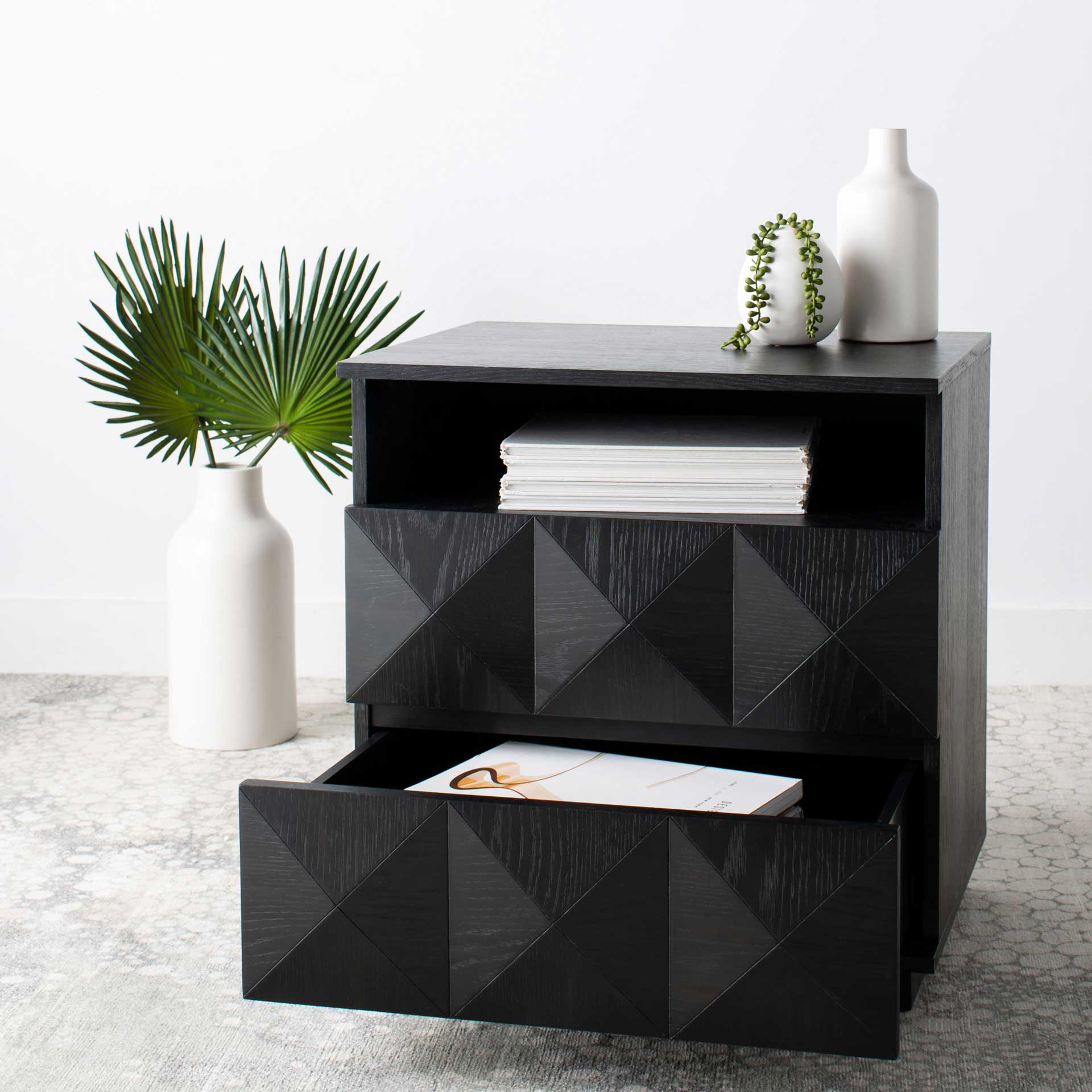Palmetto 2 Drawer Nightstand Black - Image 10