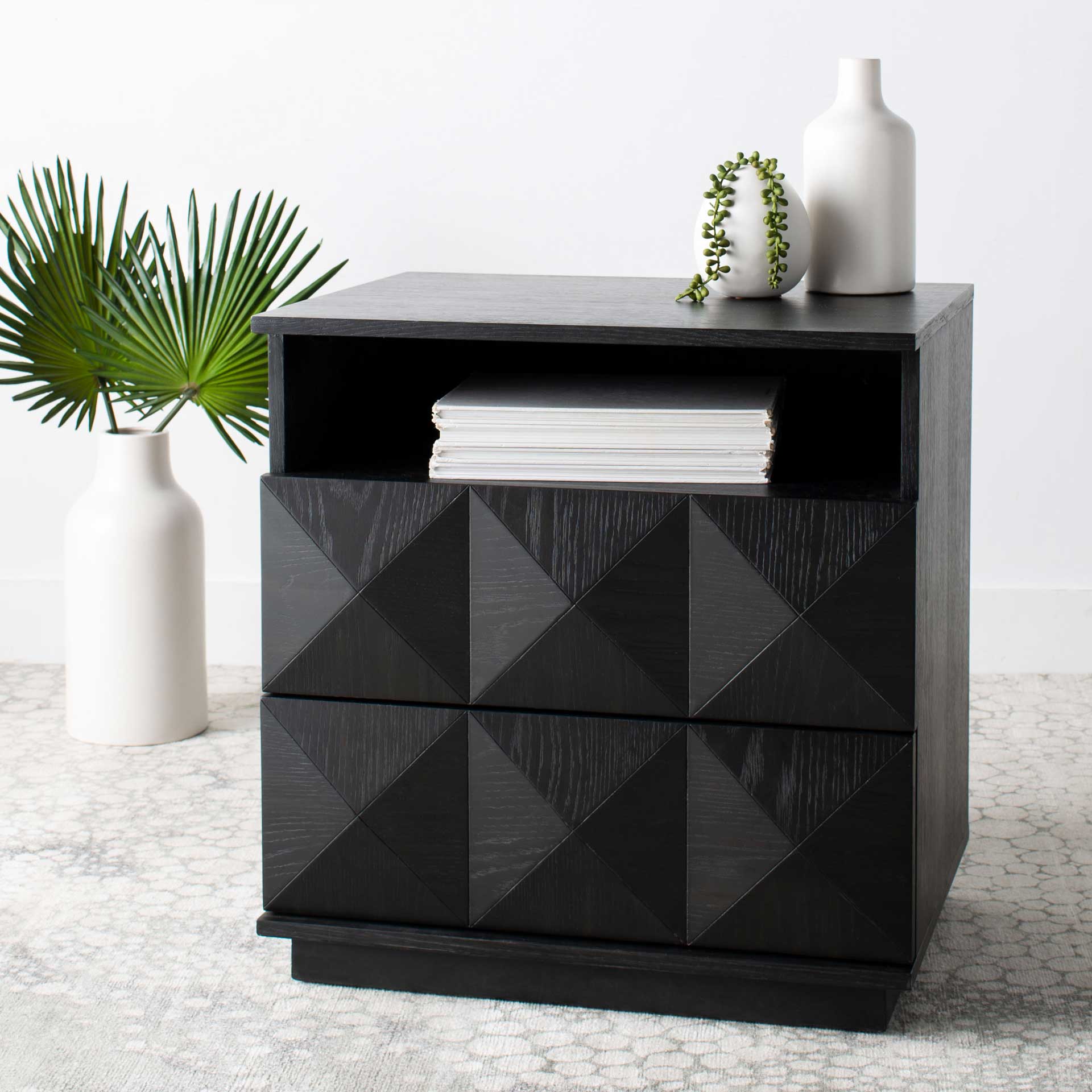 Palmetto 2 Drawer Nightstand Black - Image 8