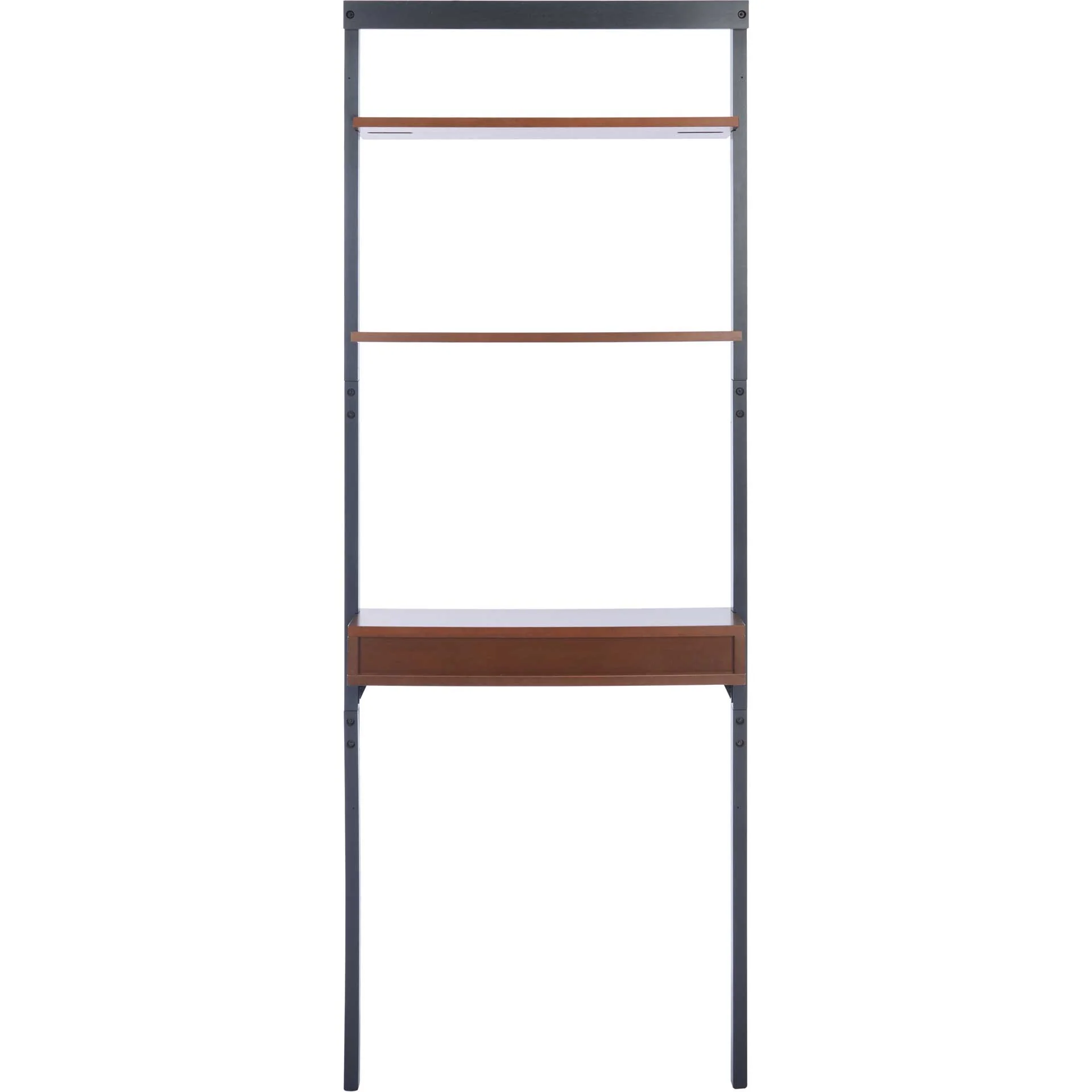 Paloma 2 Shelf Leaning Desk Honey Brown/Charcoal - Image 4
