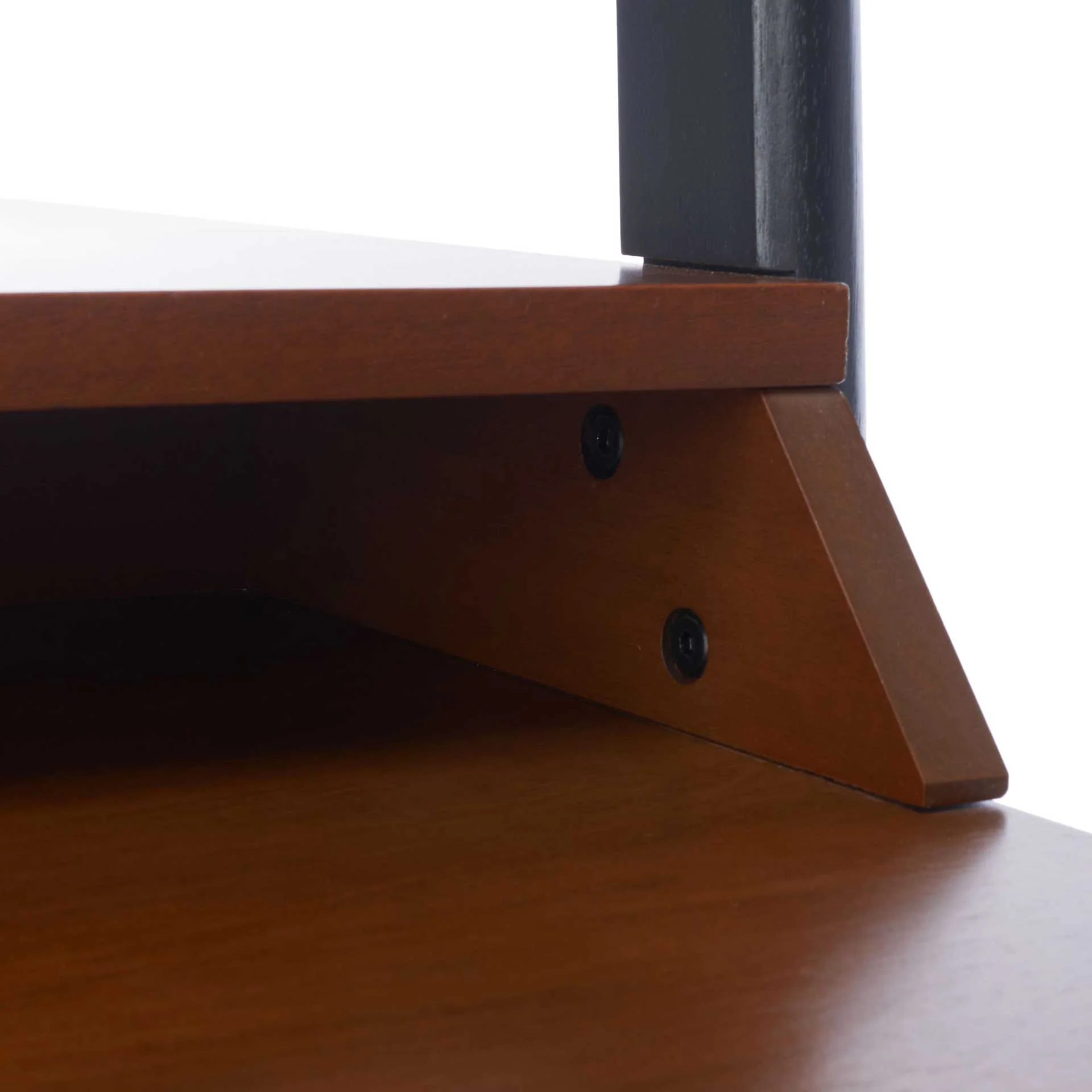 Paloma 2 Shelf Leaning Desk Honey Brown/Charcoal - Image 5