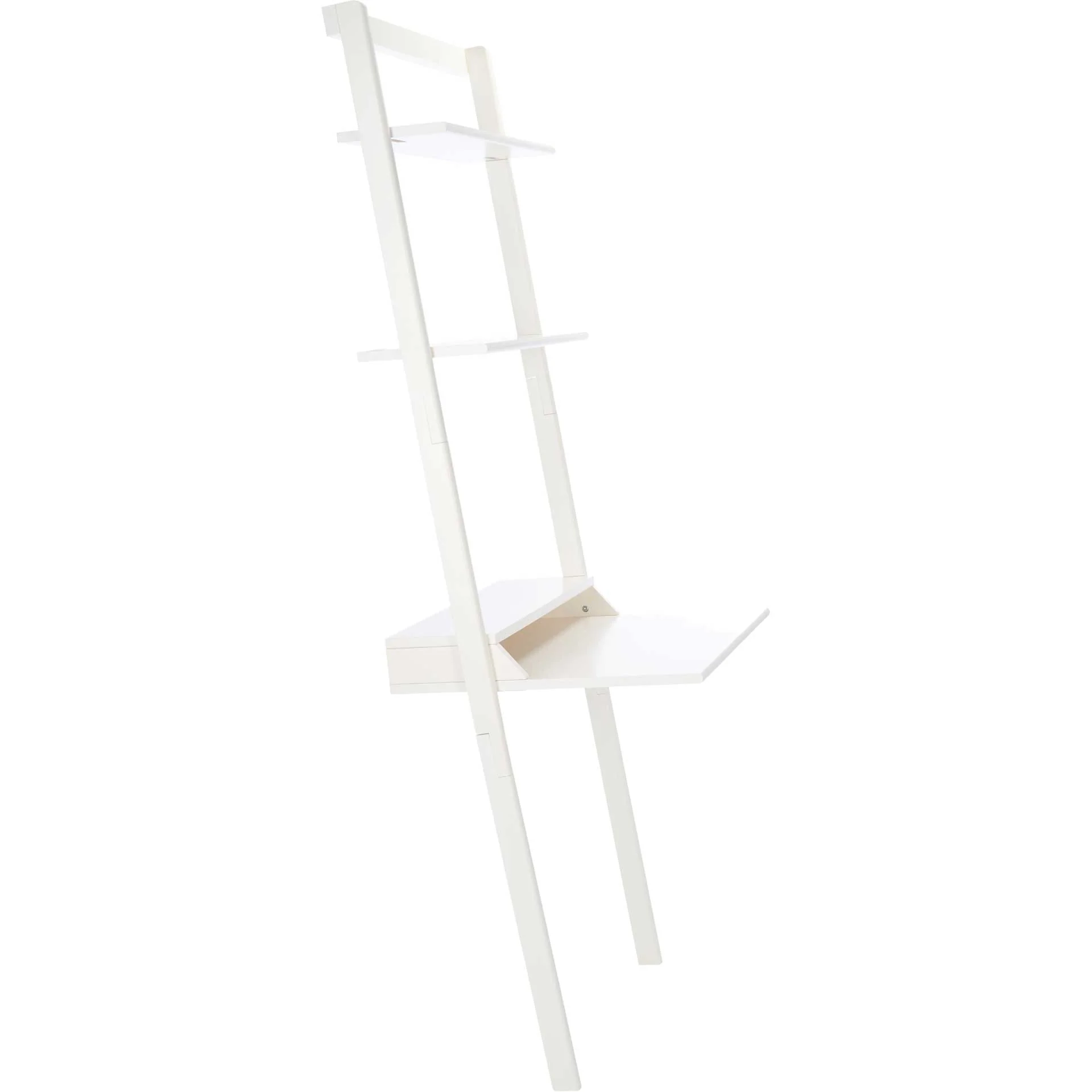 Paloma 2 Shelf Leaning Desk White - Image 3