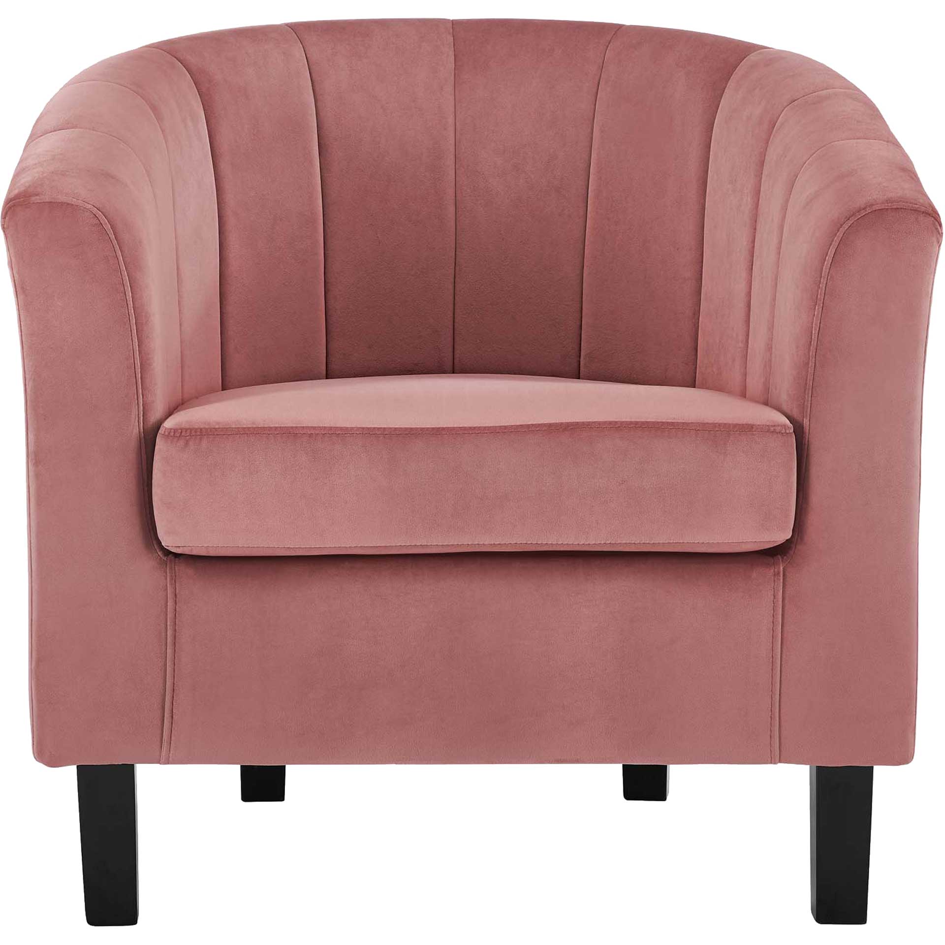 Paloma Channel Tufted Velvet Armchair Dusty Rose - Image 2