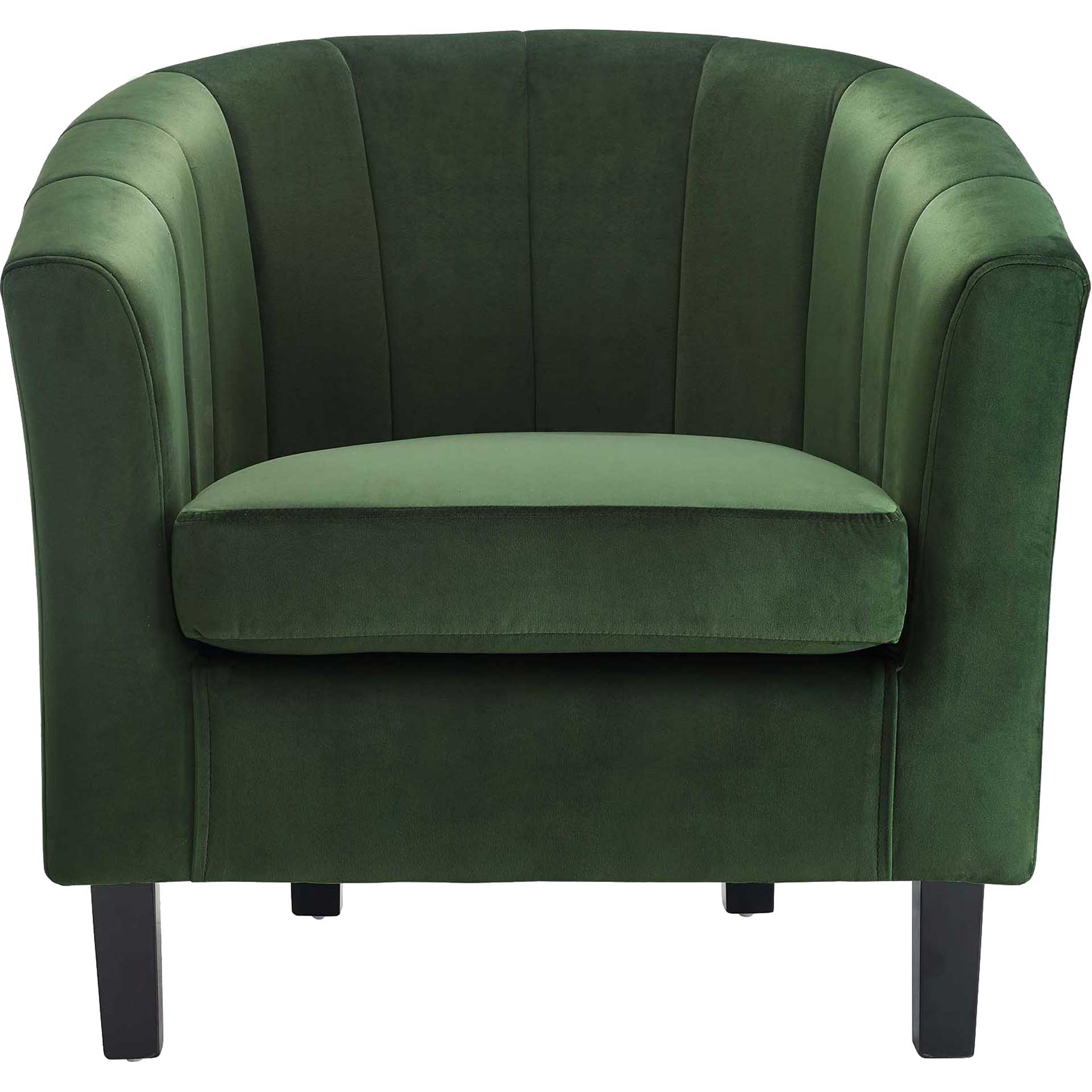 Paloma Channel Tufted Velvet Armchair Emerald - Image 2