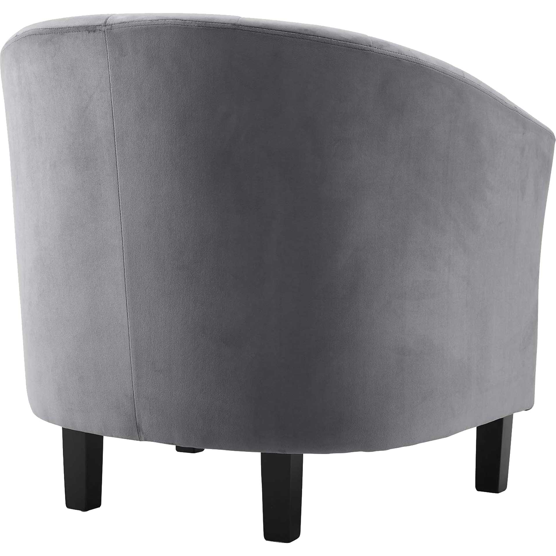 Paloma Channel Tufted Velvet Armchair Gray - Image 3