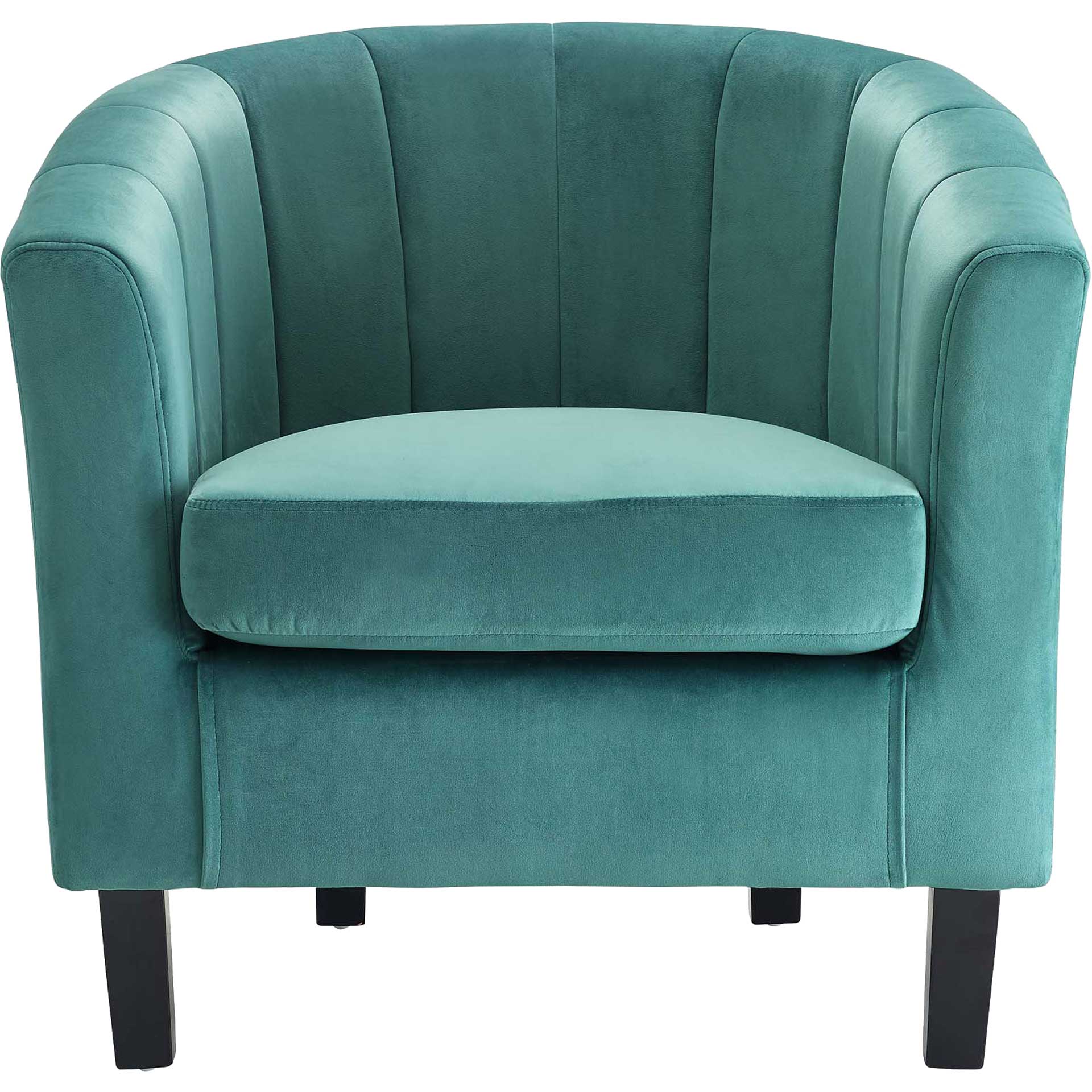 Paloma Channel Tufted Velvet Armchair Teal - Image 2
