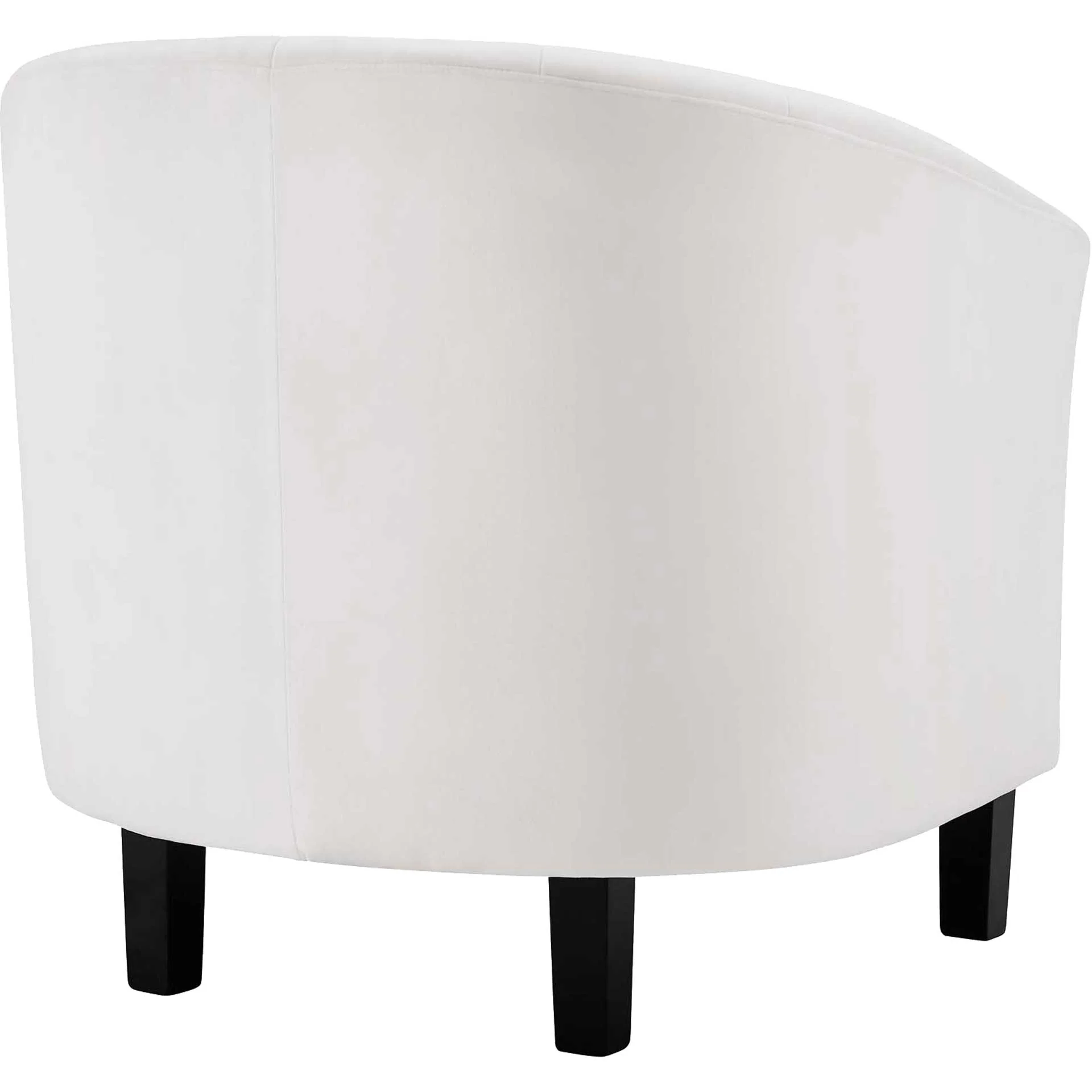 Paloma Channel Tufted Velvet Armchair White - Image 3