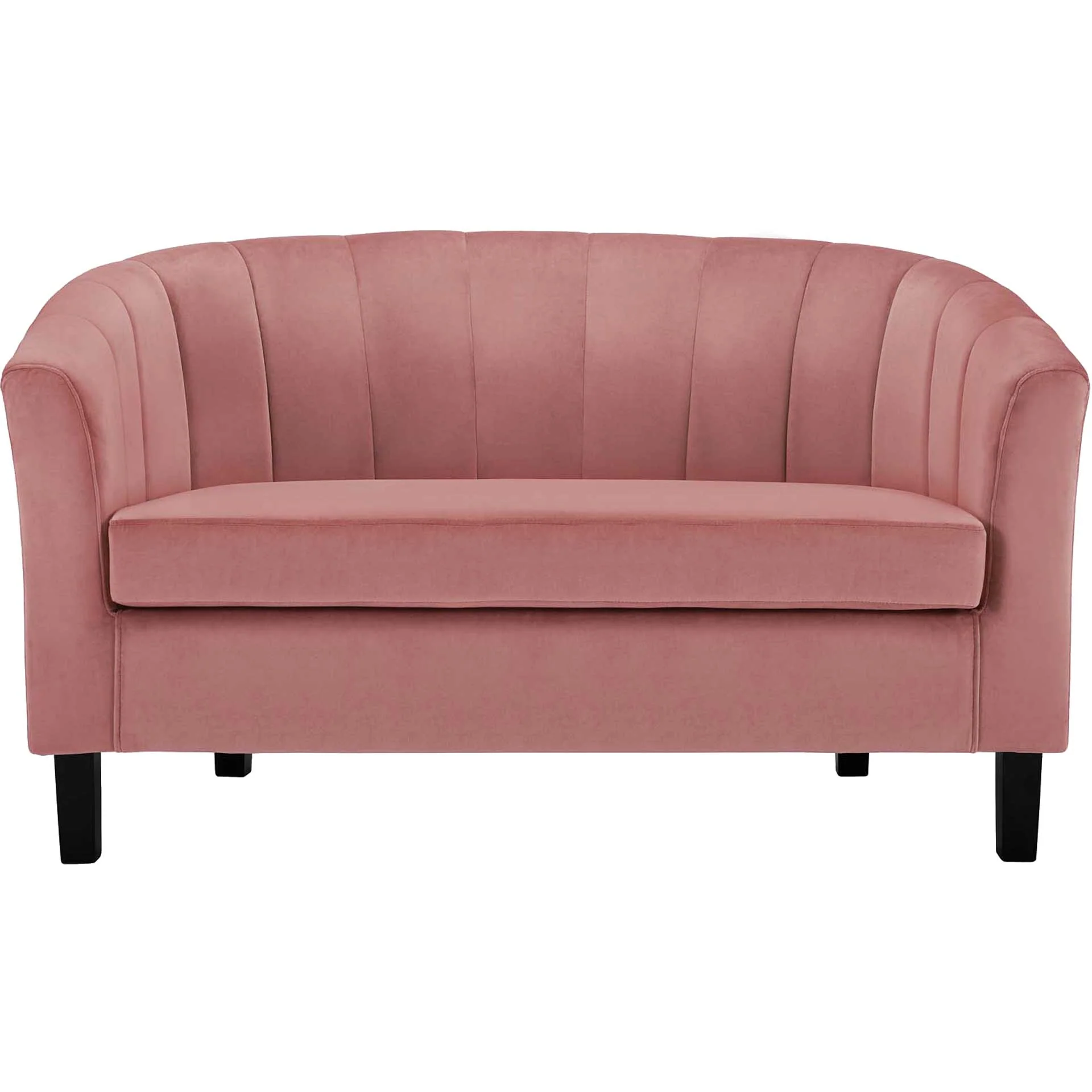 Paloma Channel Tufted Velvet Sofa Dusty Rose - Image 2
