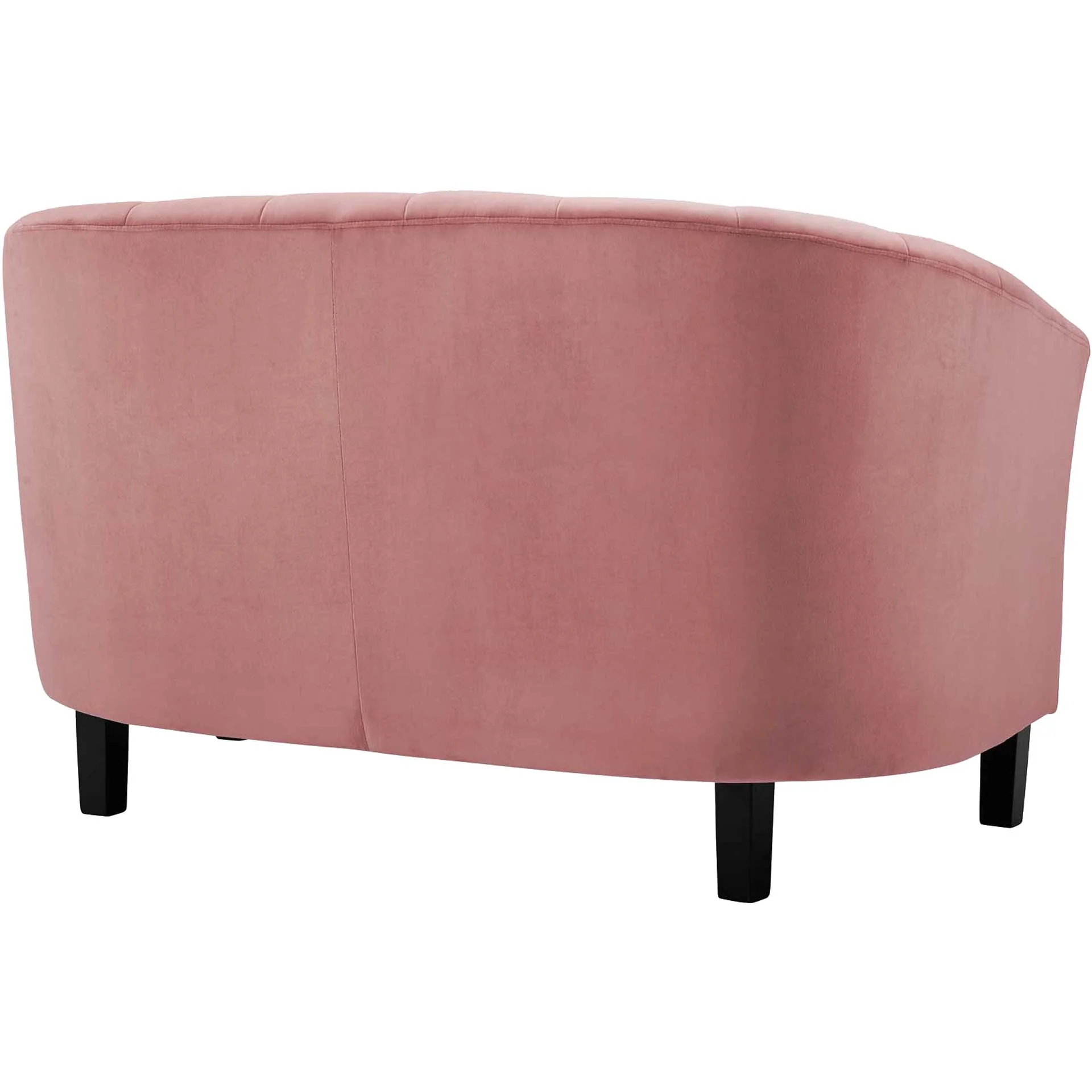 Paloma Channel Tufted Velvet Sofa Dusty Rose - Image 3