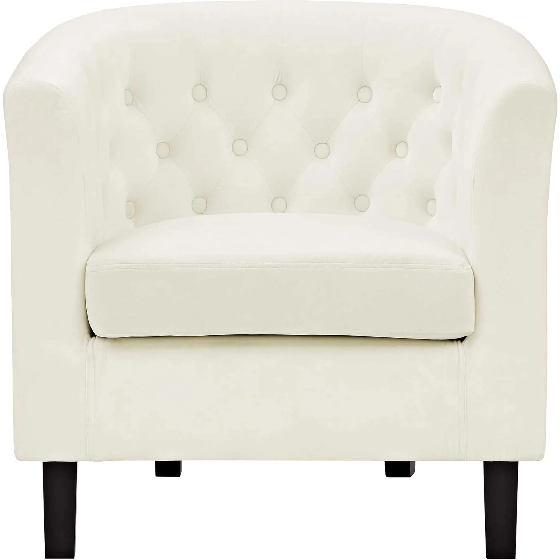 Paloma Upholstered Velvet Armchair Ivory - Image 2