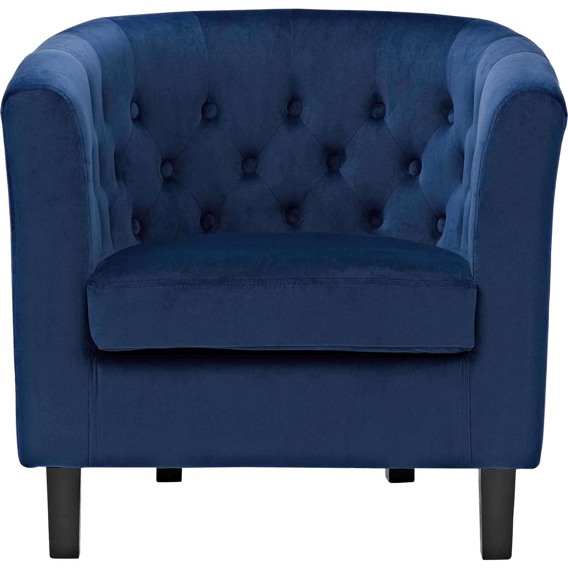 Paloma Upholstered Velvet Armchair Navy - Image 2