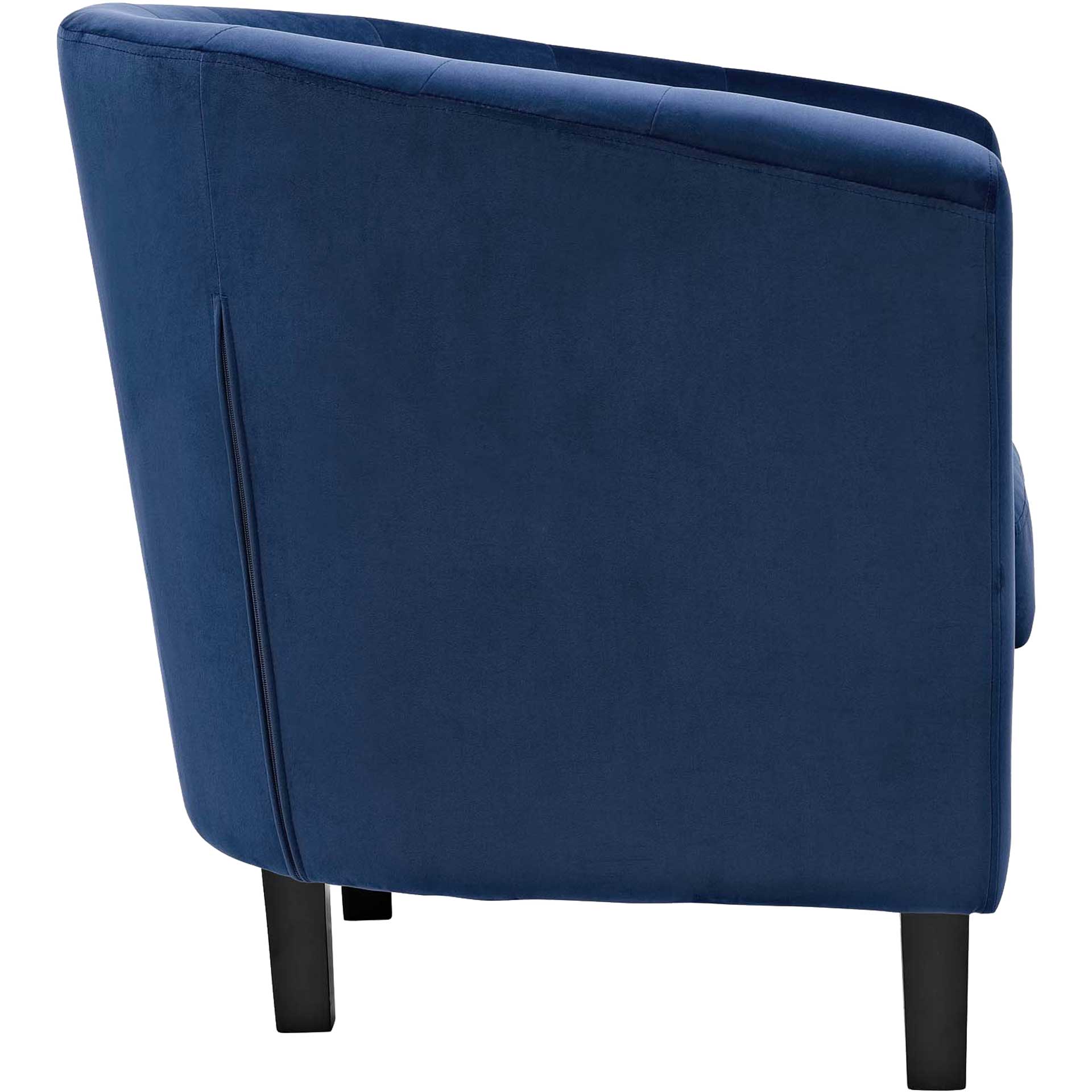 Paloma Upholstered Velvet Armchair Navy - Image 3