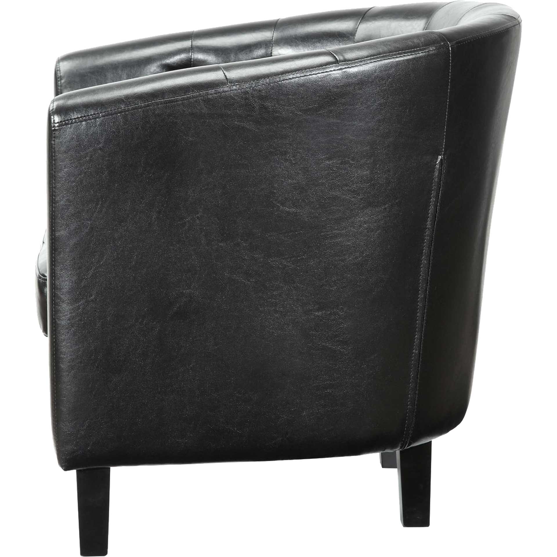 Paloma Upholstered Vinyl Armchair Black - Image 2