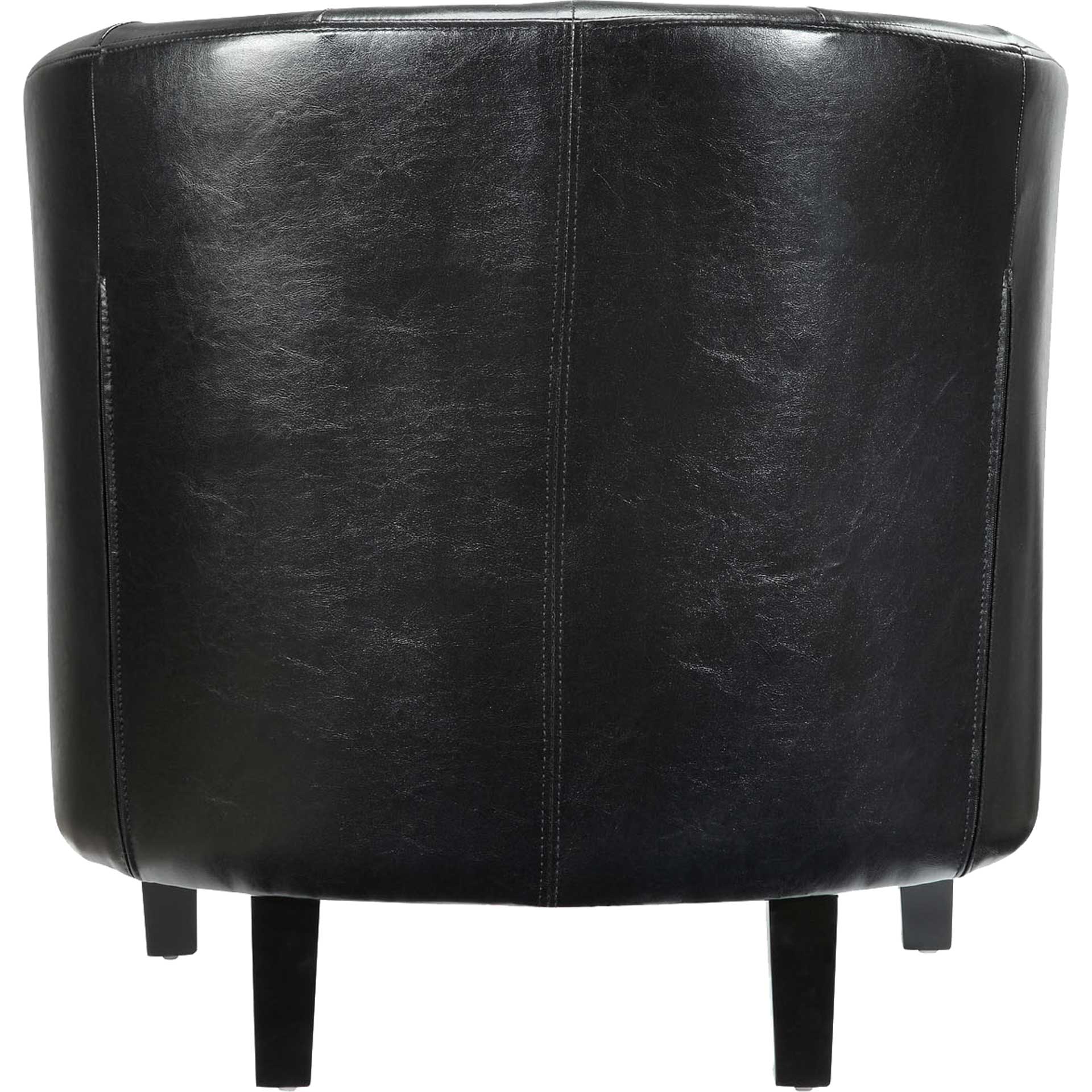 Paloma Upholstered Vinyl Armchair Black - Image 3