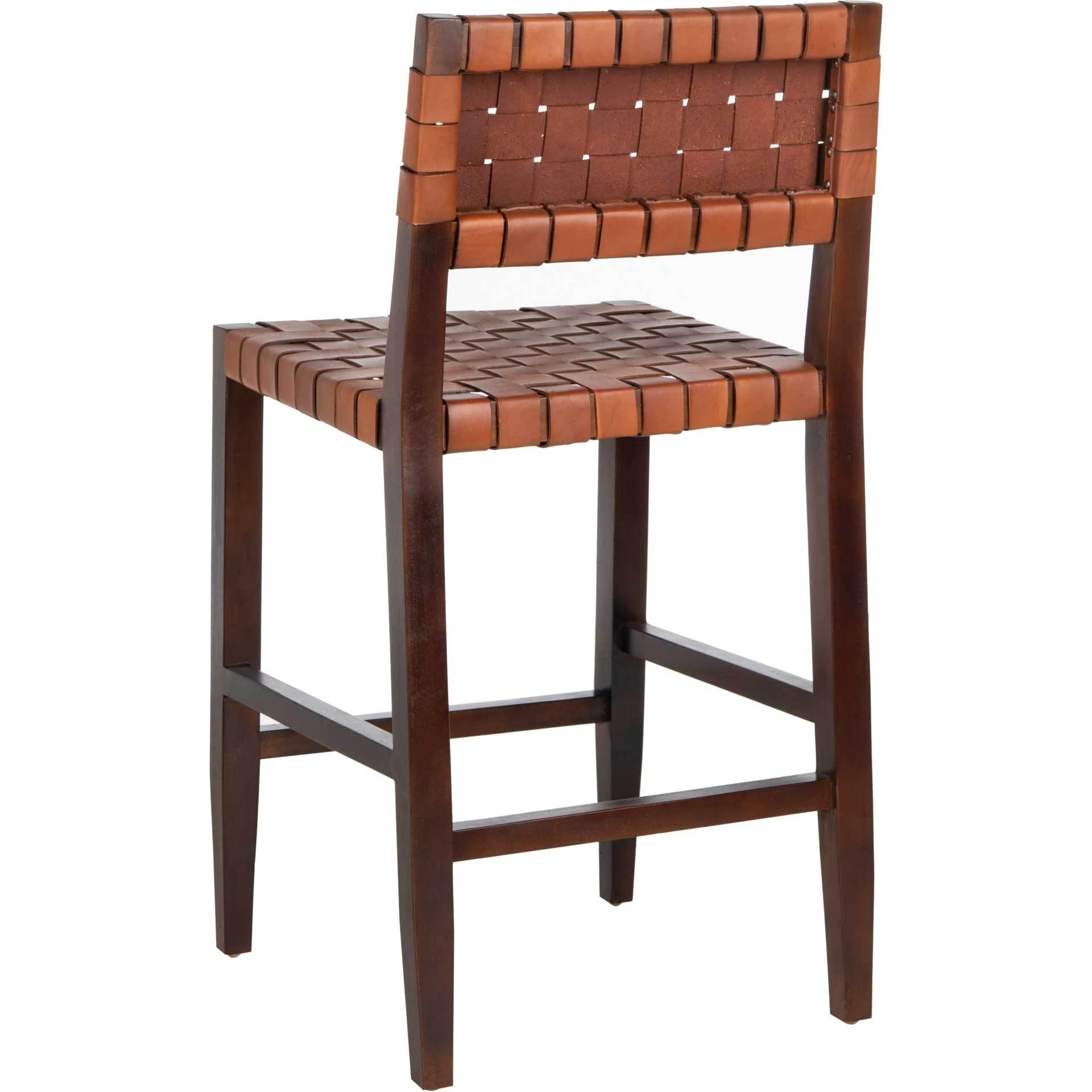 Pamela Woven Leather Bar Stool - Image 10