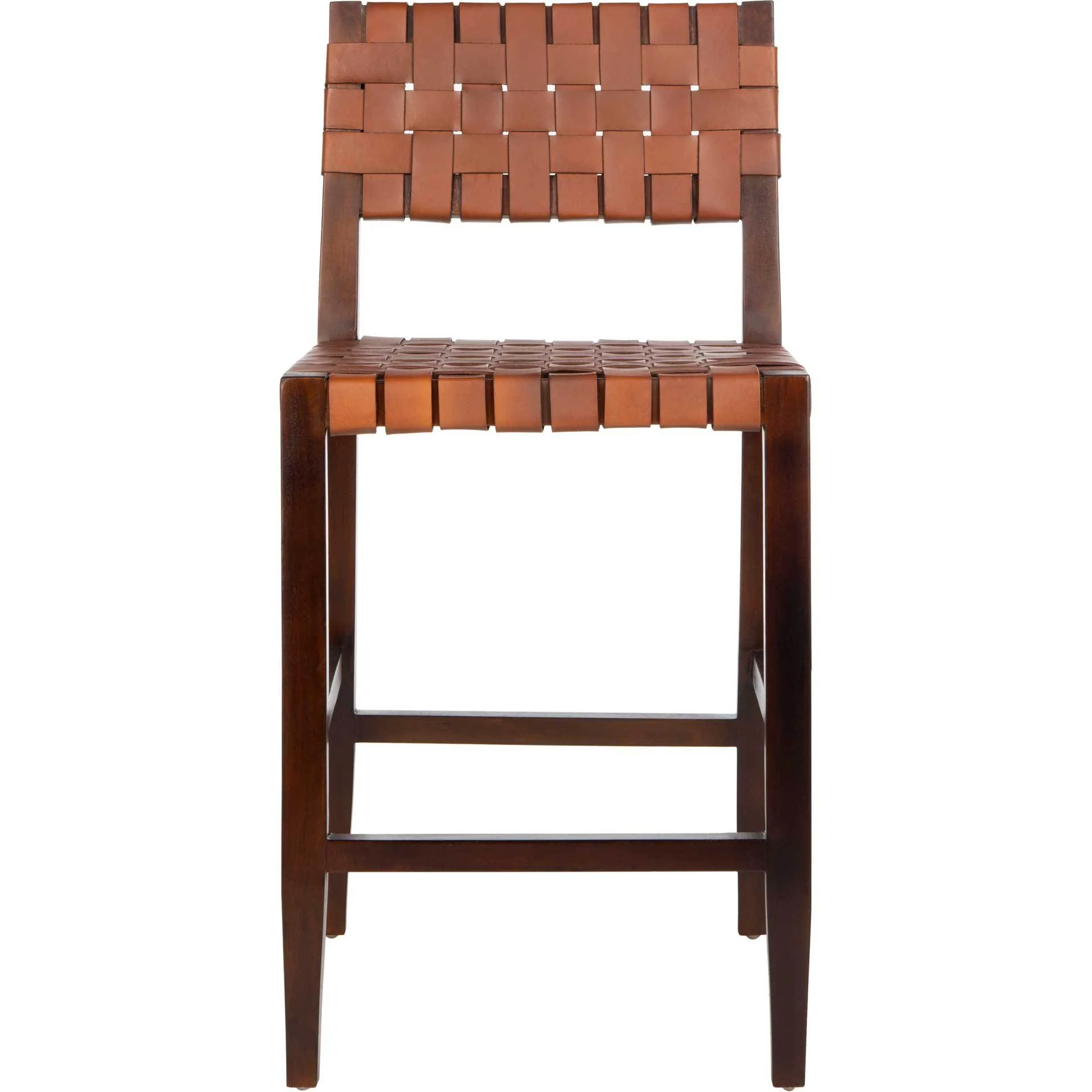 Pamela Woven Leather Bar Stool - Image 7
