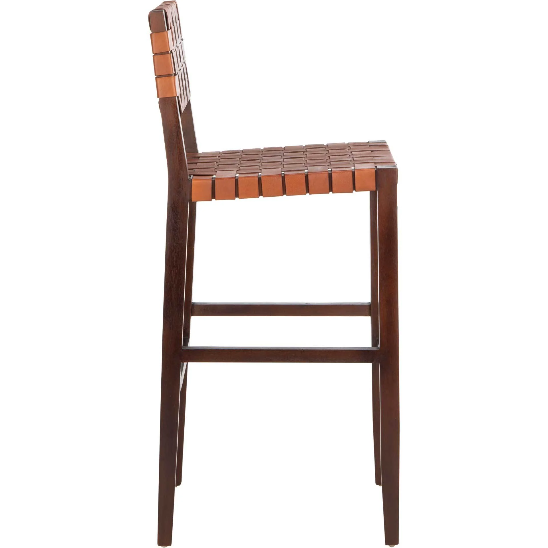 Pamela Woven Leather Bar Stool - Image 8