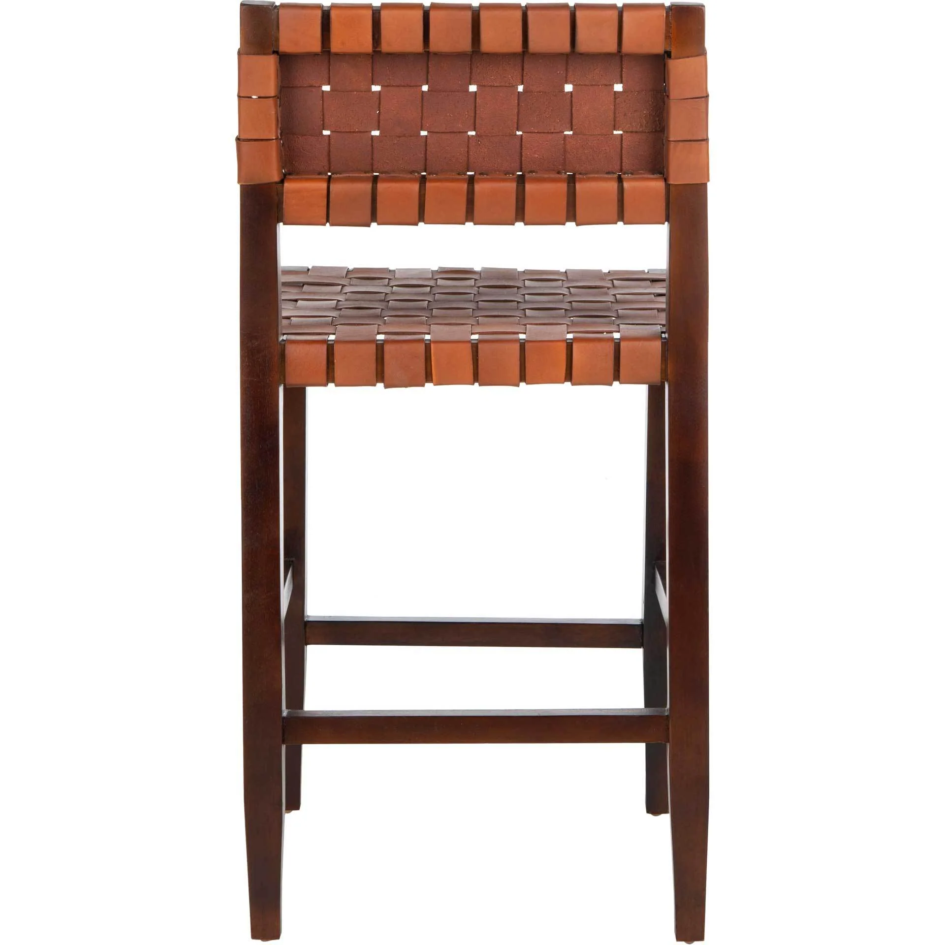 Pamela Woven Leather Bar Stool - Image 9