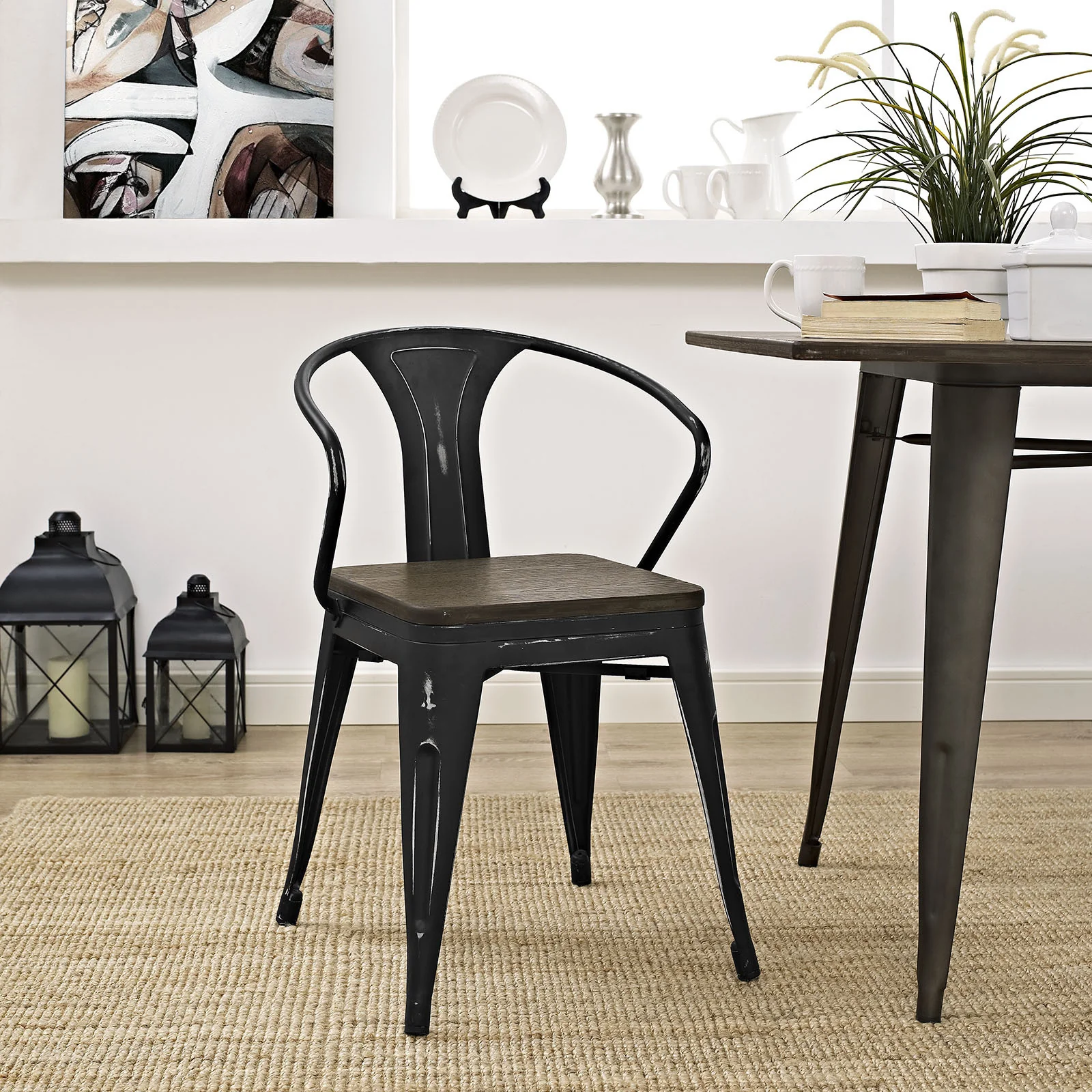 Panora Bamboo Dining Chair Black - Image 4