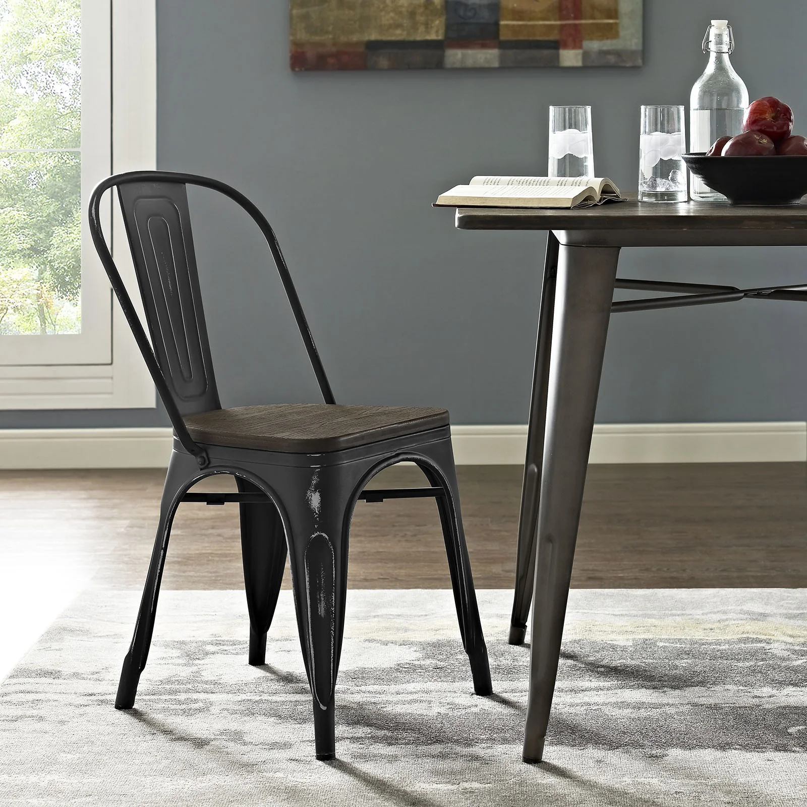 Panora Bamboo Side Chair Black - Image 4