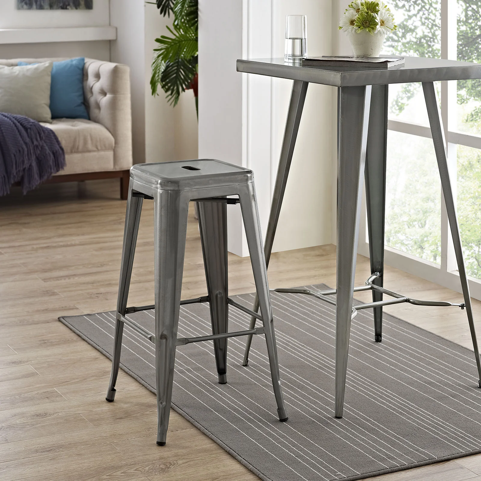 Panora Bar Stool Gunmetal - Image 4
