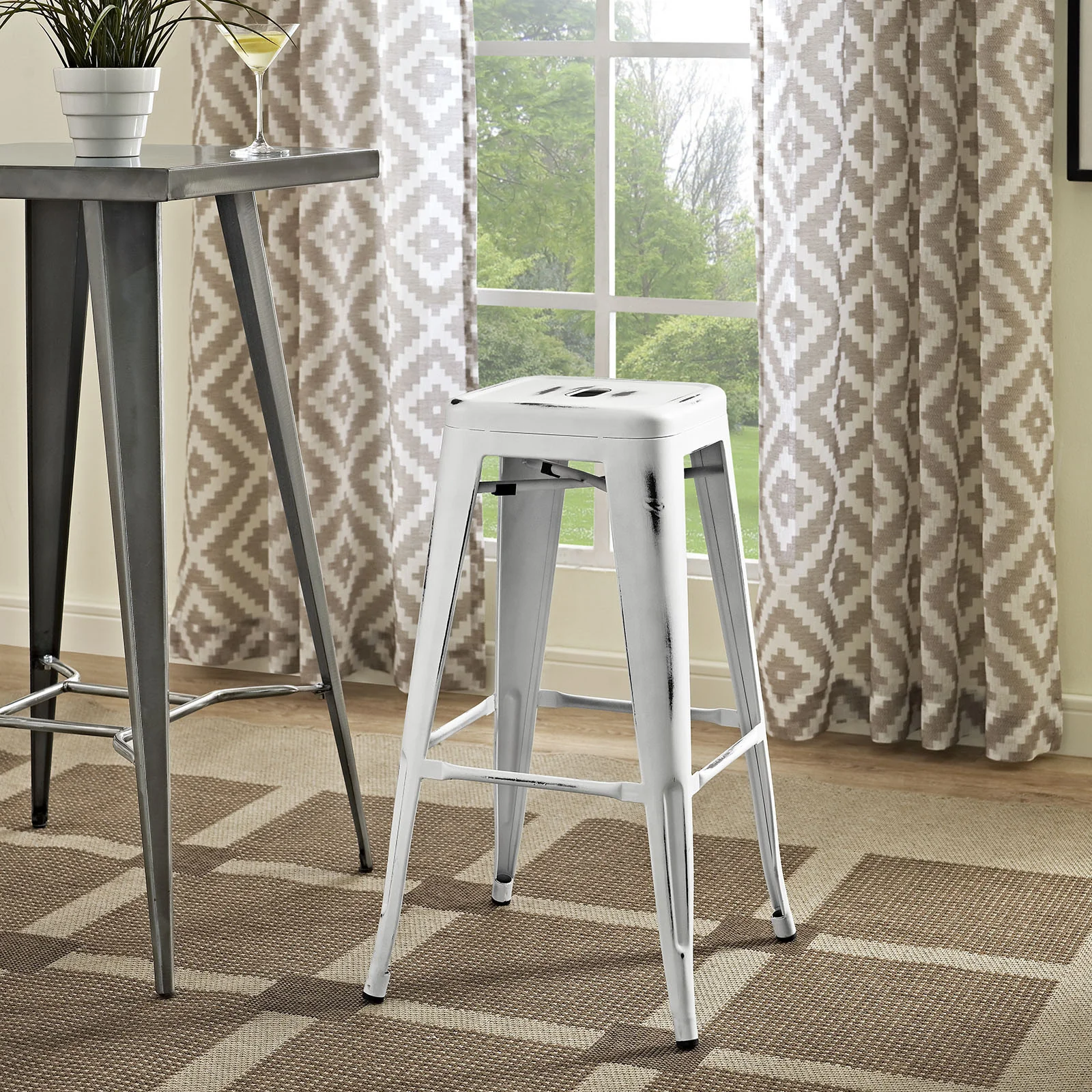 Panora Bar Stool White - Image 4
