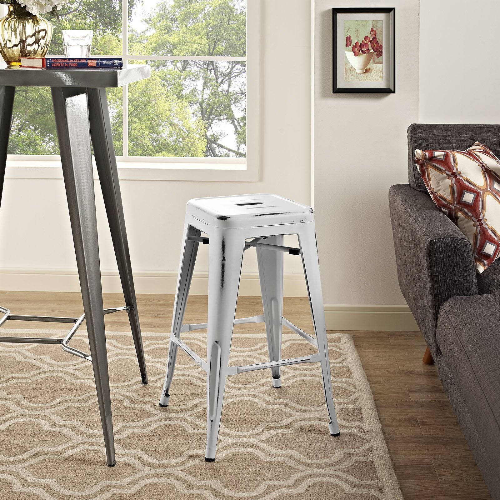 Panora Bar Stool White - Image 8