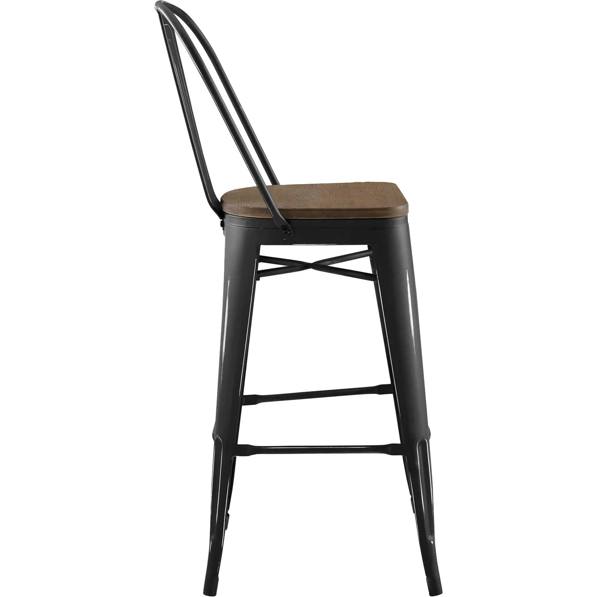 Panora High Backrest Bar Stool Black - Image 2