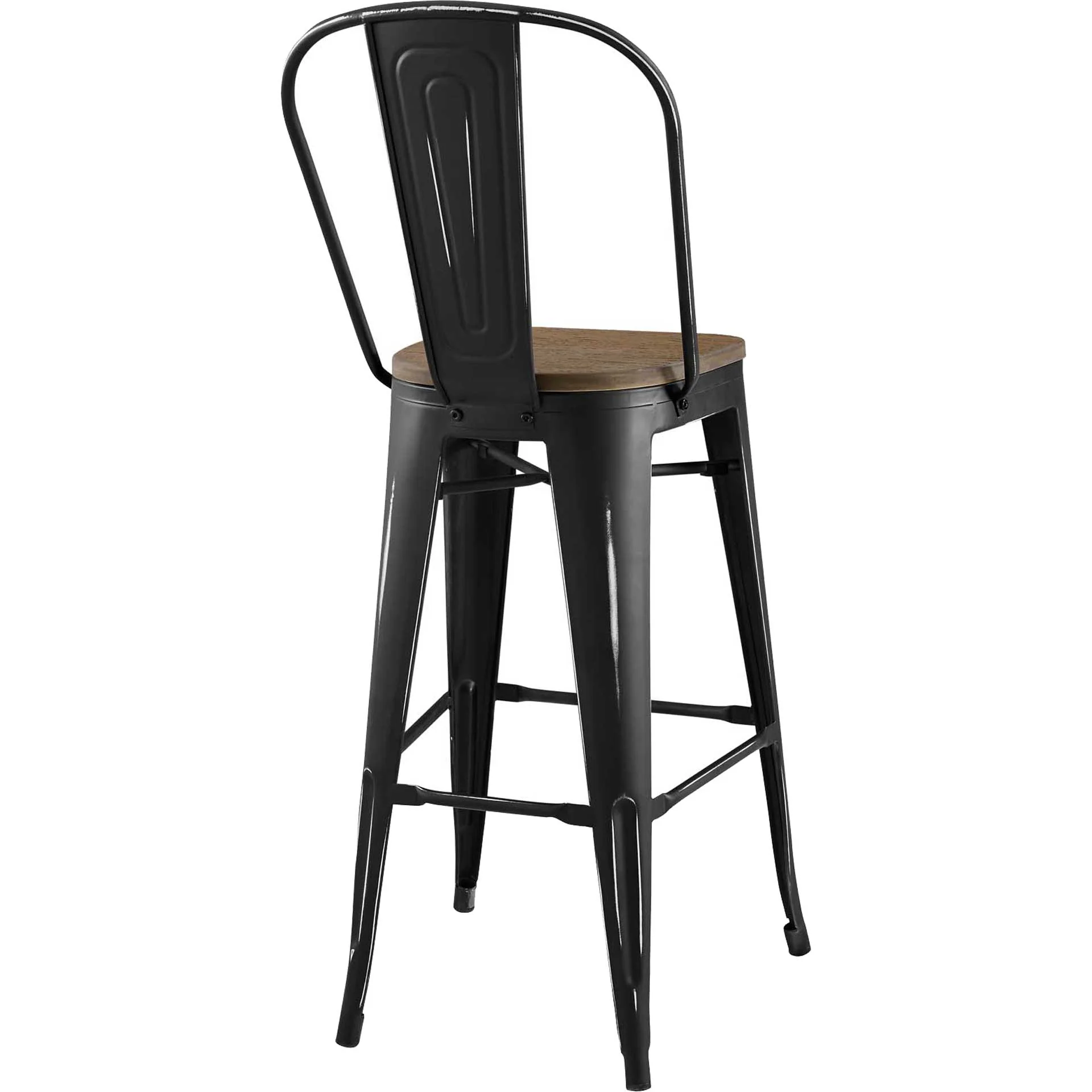 Panora High Backrest Bar Stool Black - Image 3