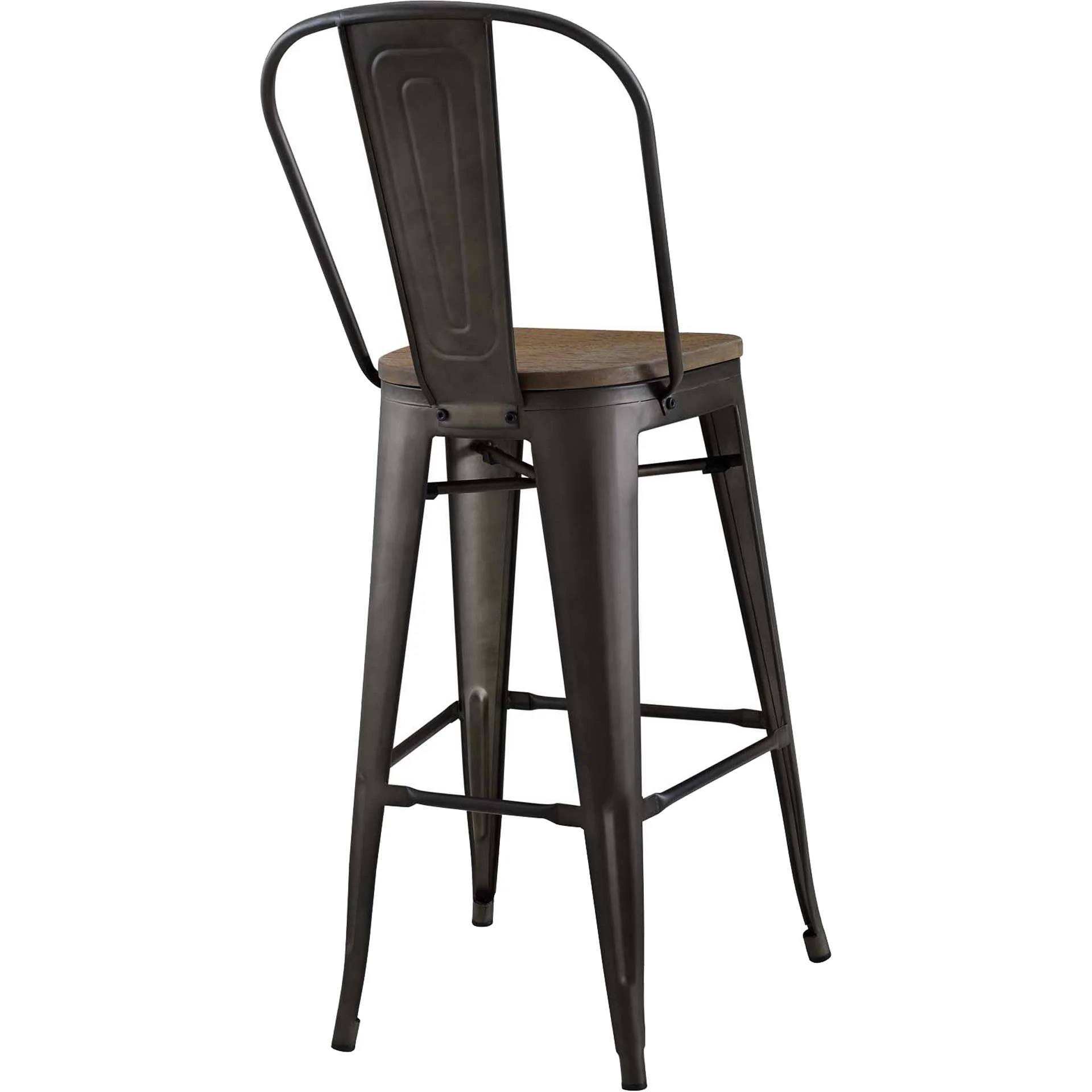 Panora High Backrest Bar Stool Brown - Image 3