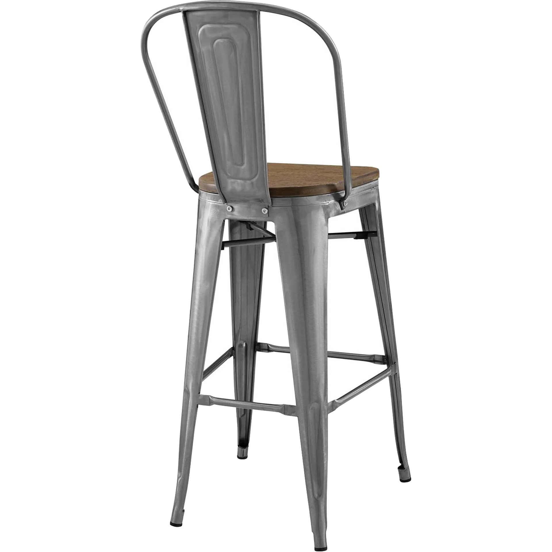 Panora High Backrest Bar Stool Gunmetal - Image 3