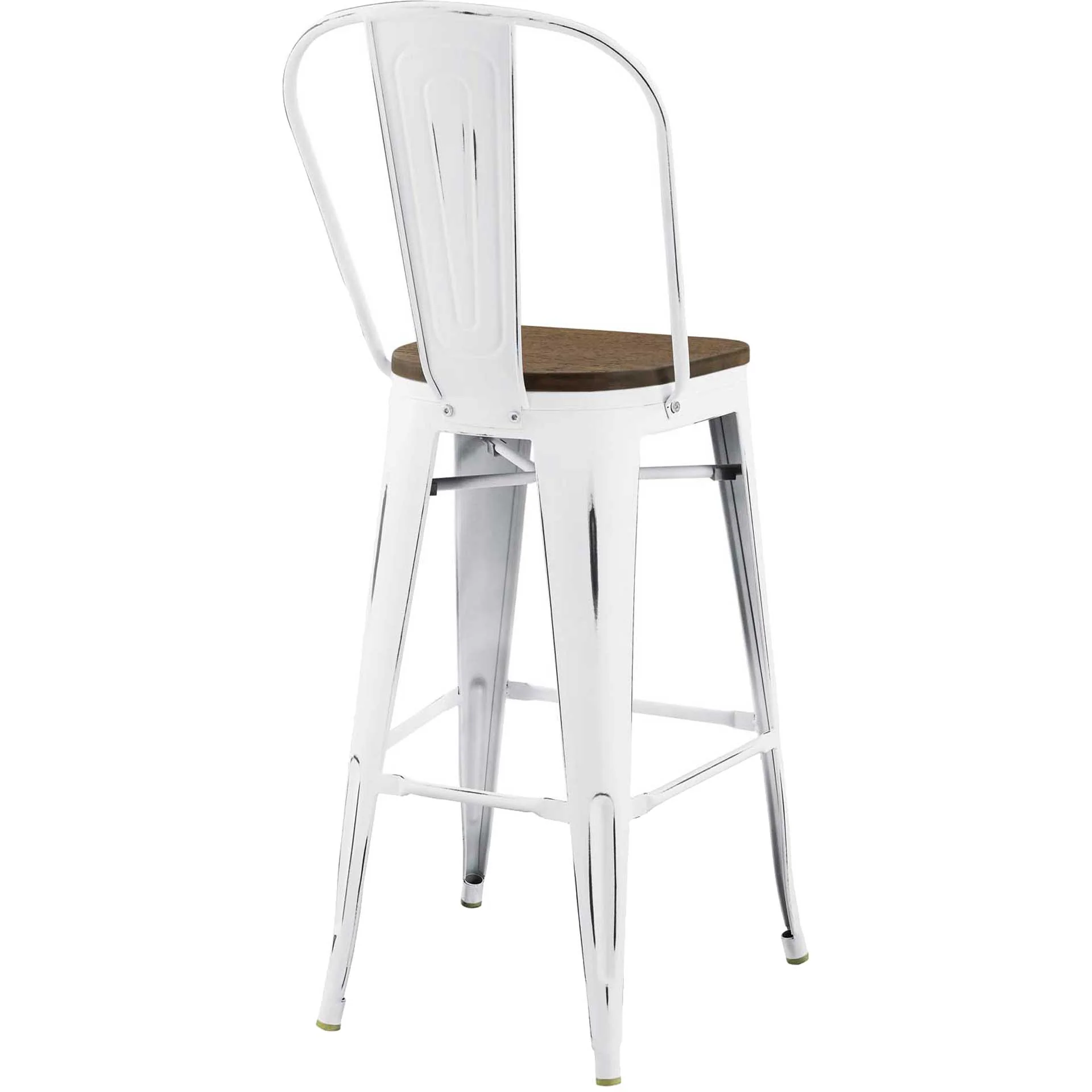Panora High Backrest Bar Stool White - Image 3