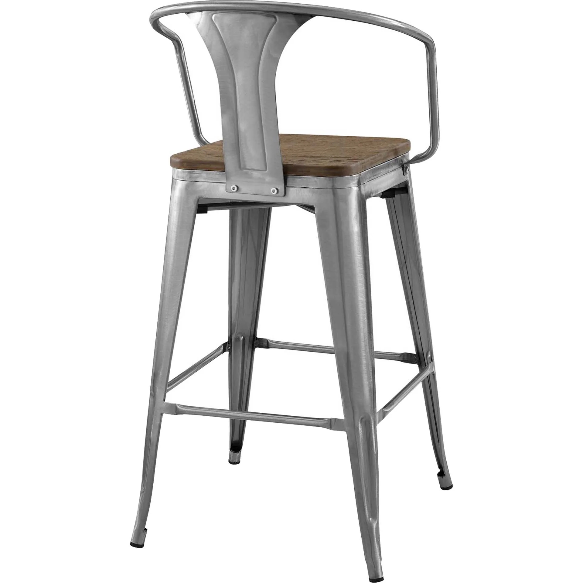 Panora Low Backrest Bar Stool Gunmetal - Image 3