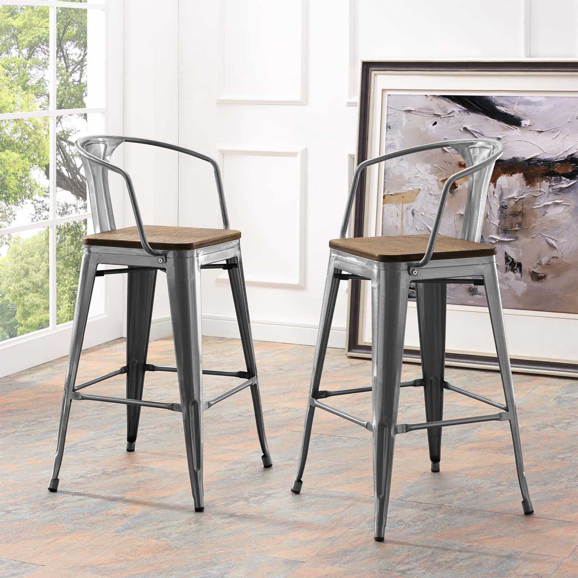 Panora Low Backrest Bar Stool Gunmetal - Image 5