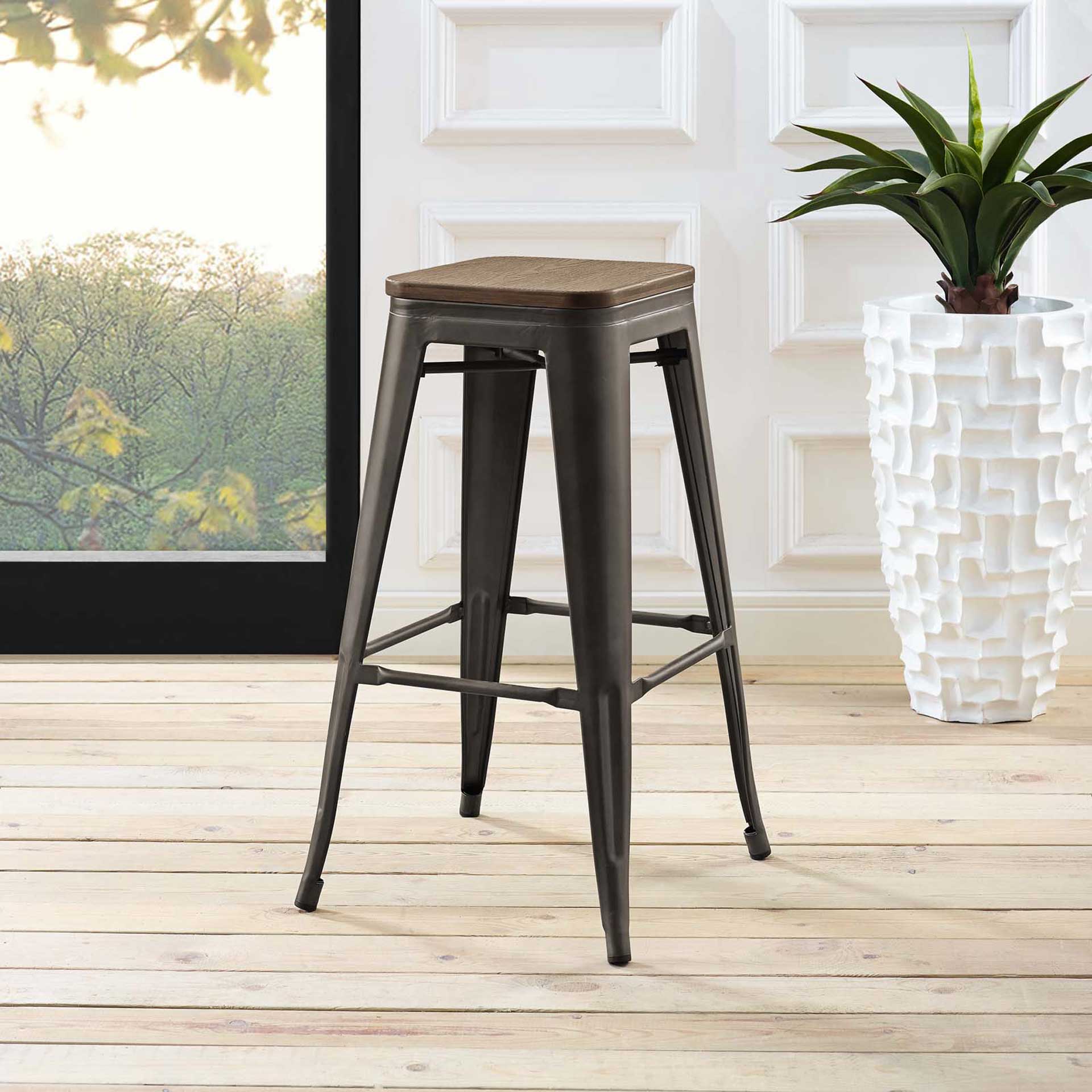 Panora Metal Bar Stool Brown - Image 4