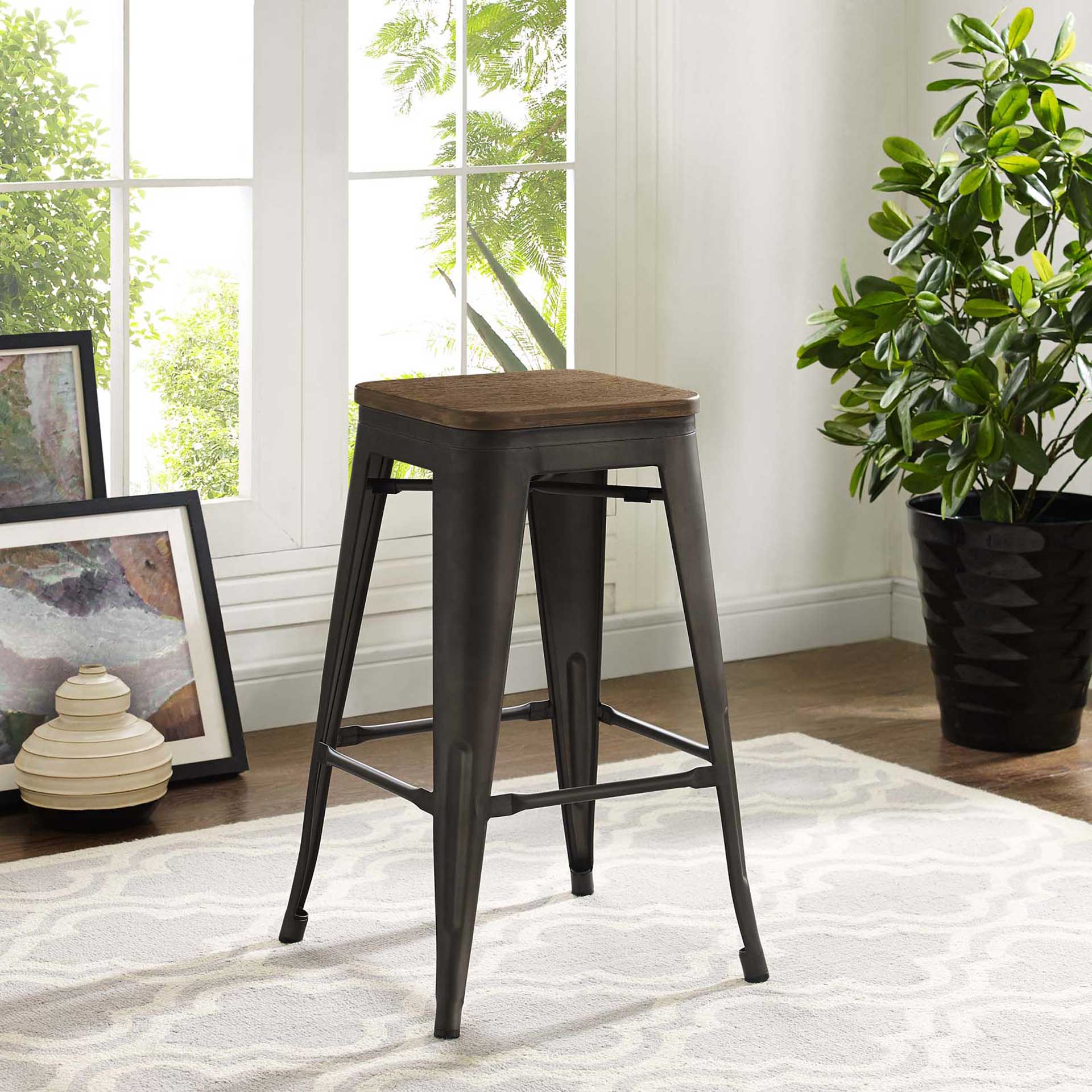 Panora Metal Bar Stool Brown - Image 8