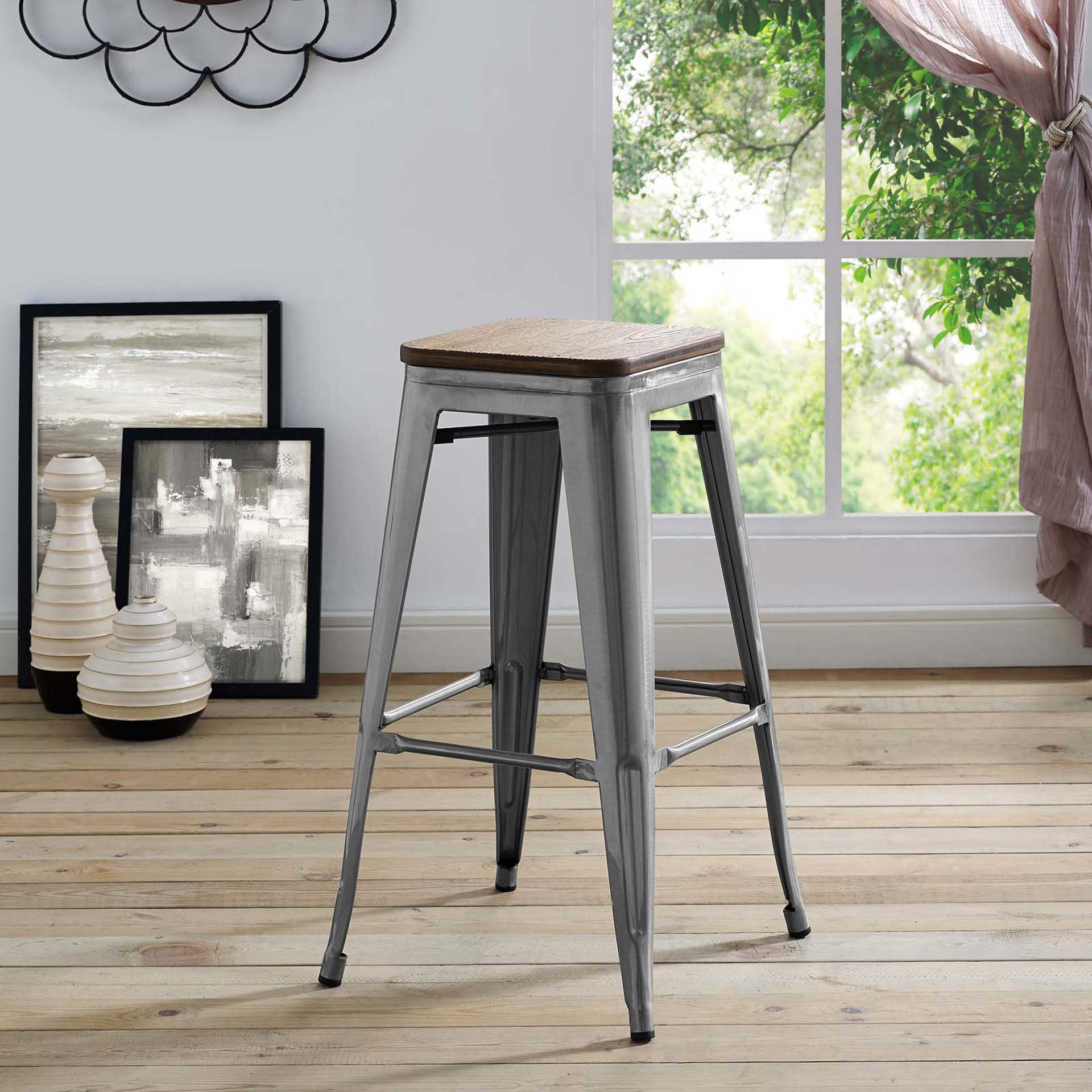Panora Metal Bar Stool Gunmetal - Image 4