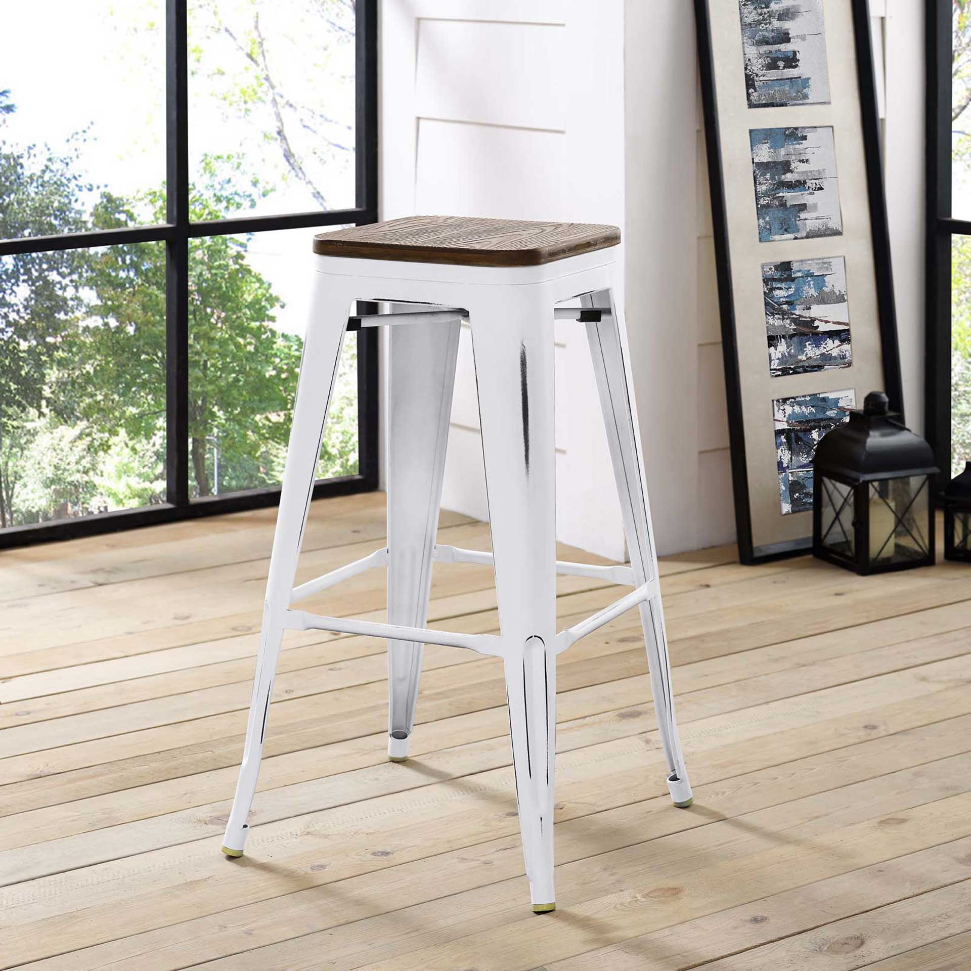 Panora Metal Bar Stool White - Image 4