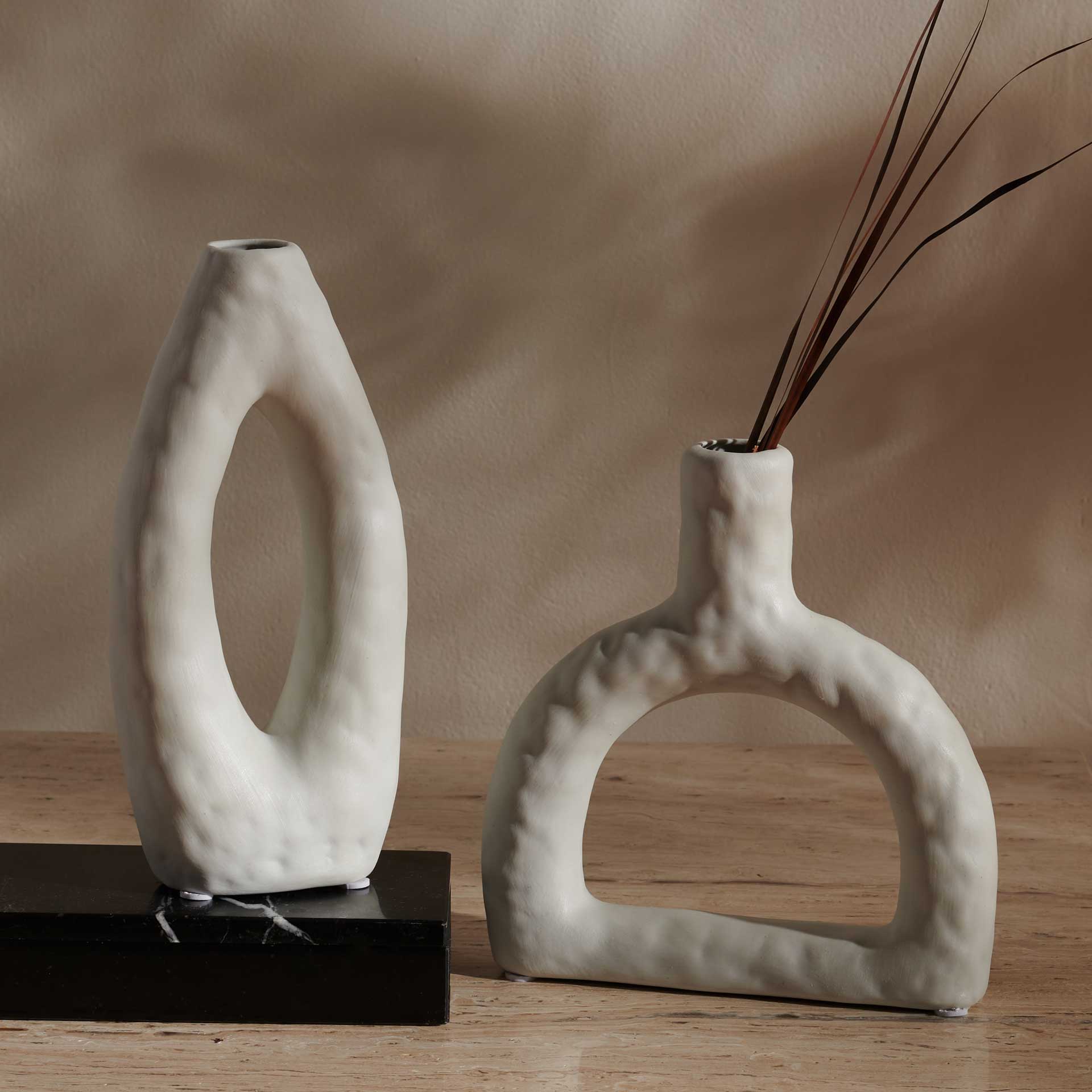 Paoline Ceramic Vase Stone Gray (Set of 2) - Image 3