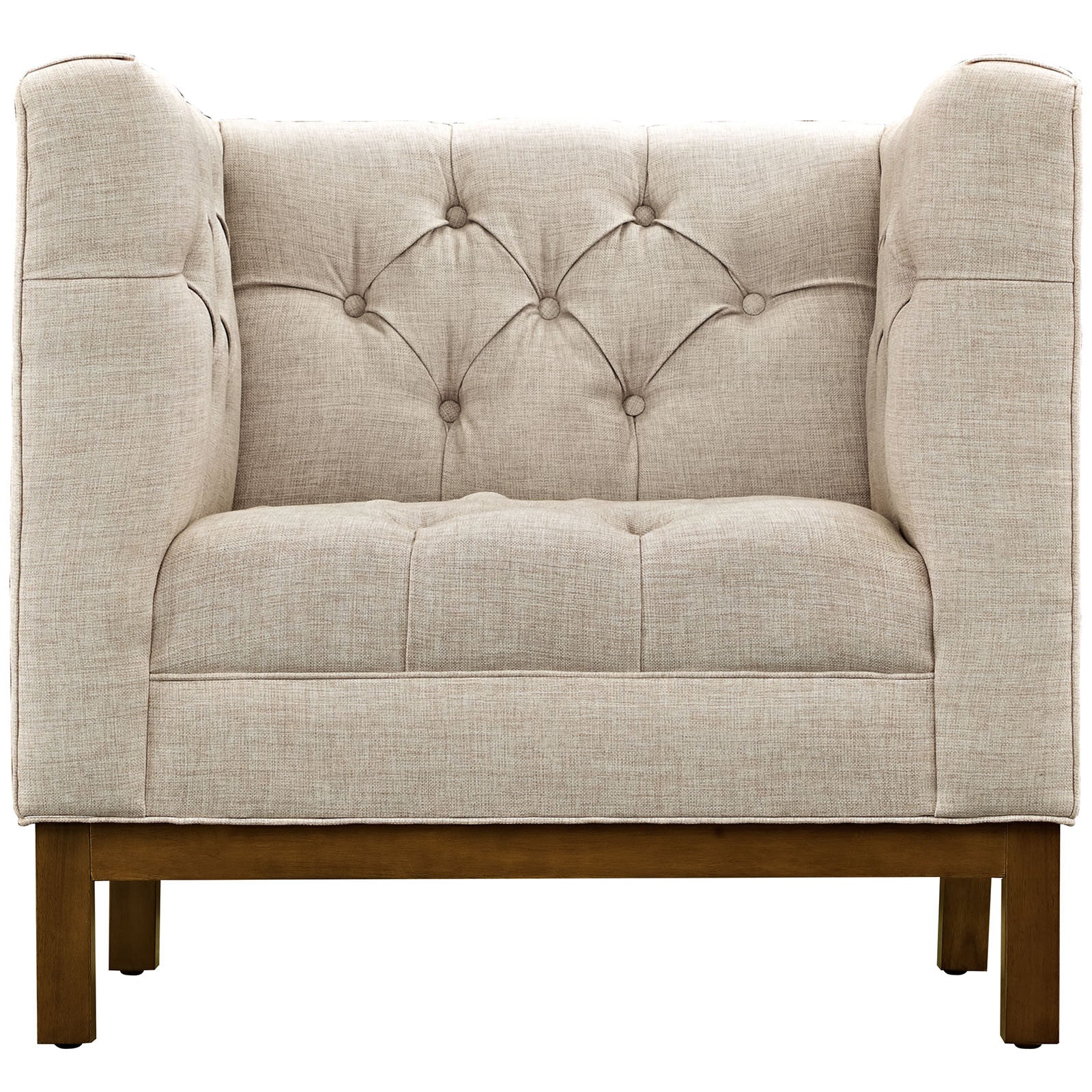 Paramour Fabric Armchair Beige - Image 4