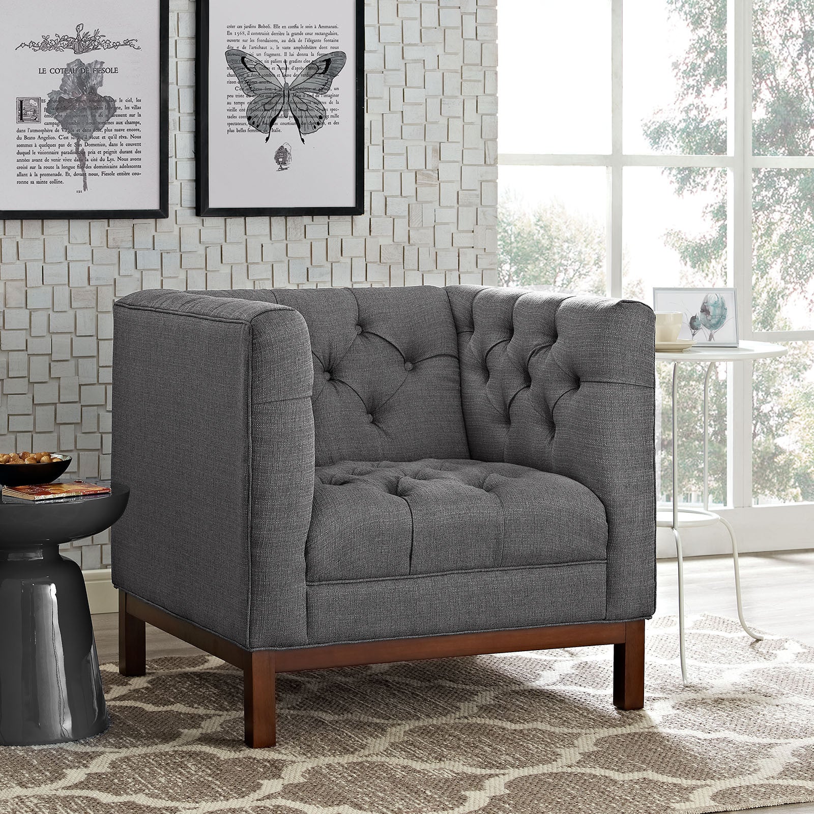 Paramour Fabric Armchair Gray - Image 5