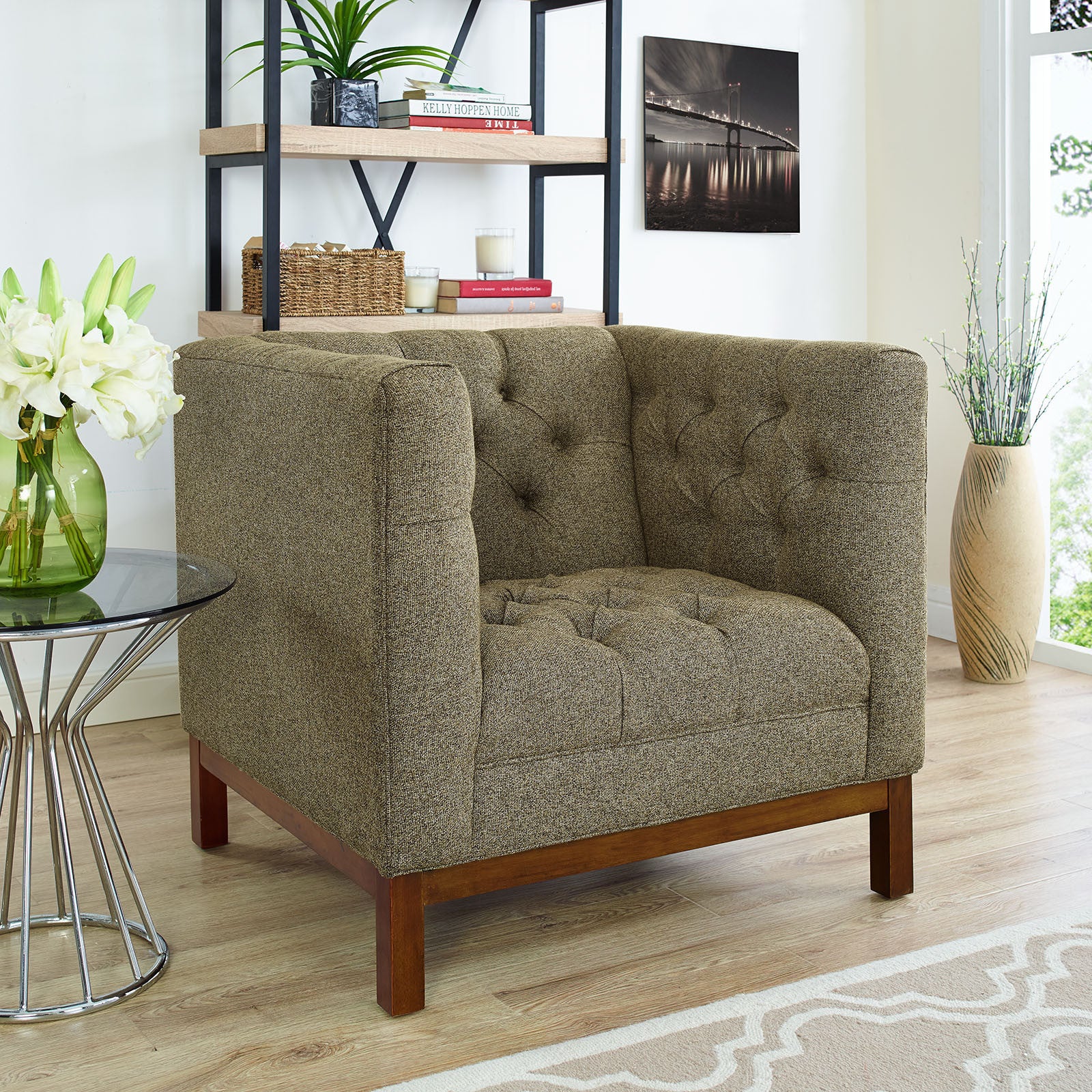 Paramour Fabric Armchair Oatmeal - Image 5